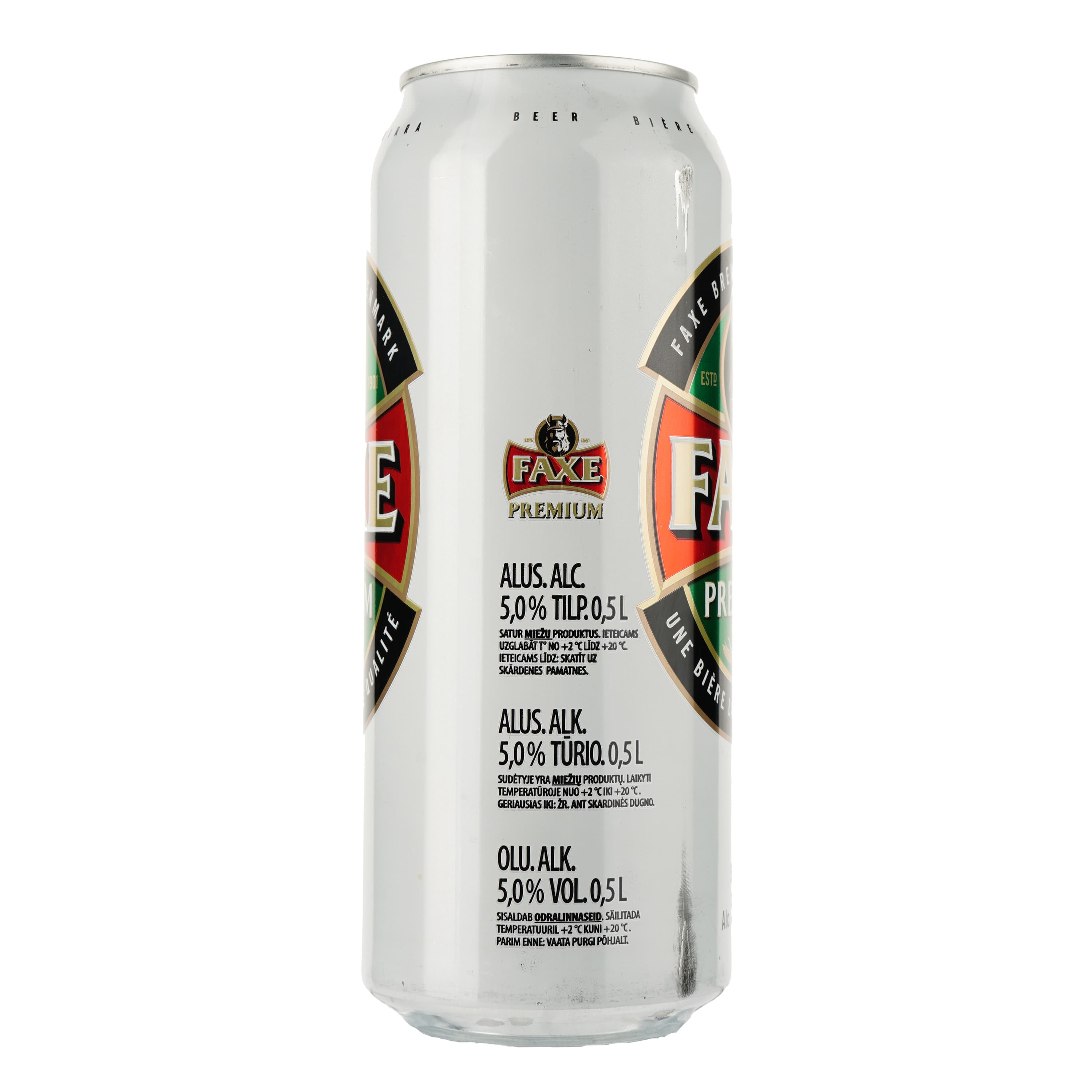 Пиво Faxe Premium світле фільтроване 5% 0.5 л