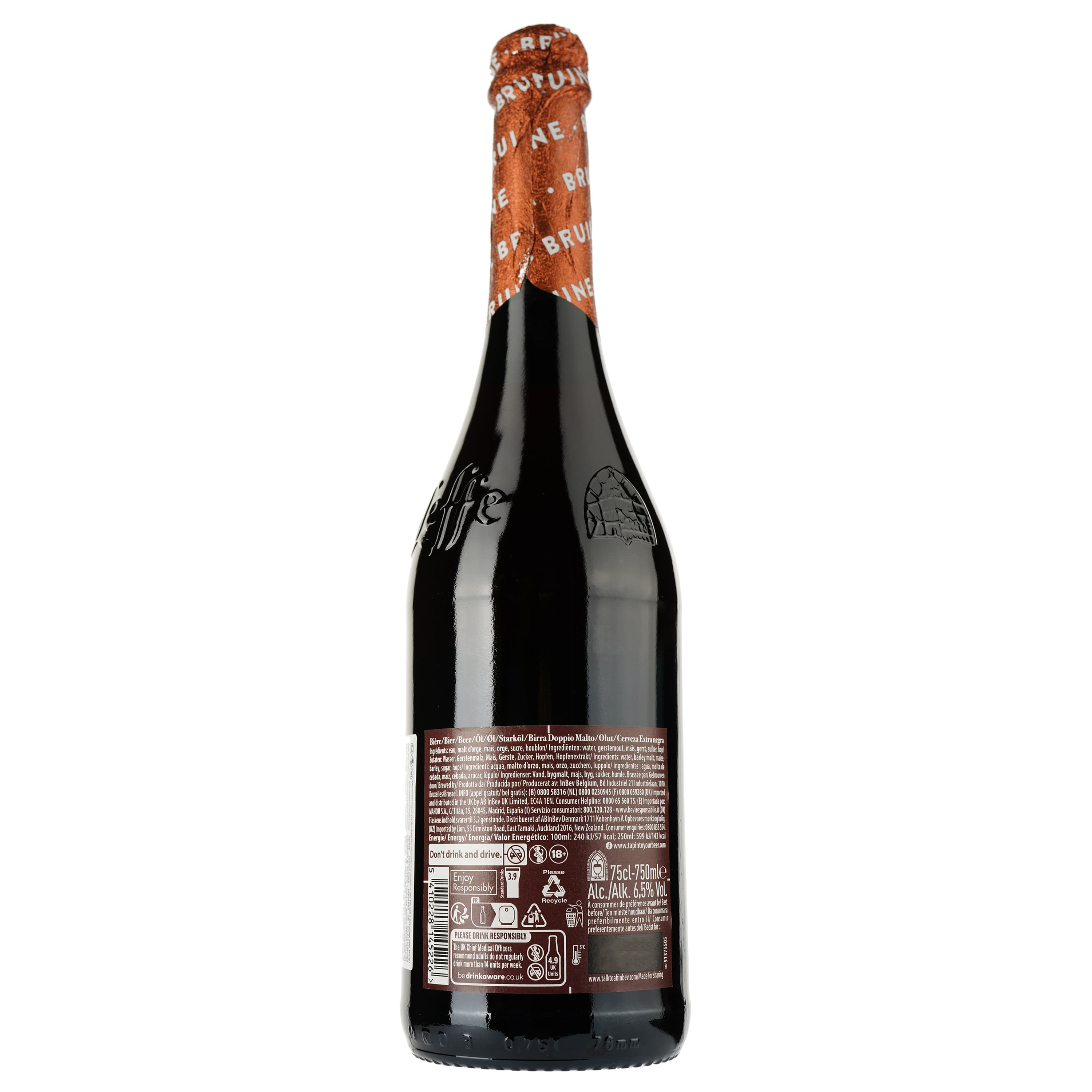 Пиво Leffe Brune, темне, фільтроване, 6,5%, 0,75 л (639836)