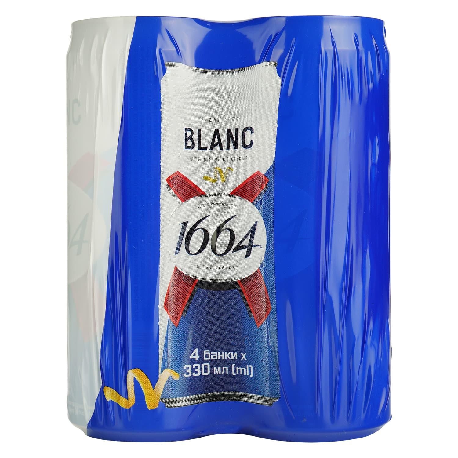 Набір пива Kronenbourg 1664 Blanc світле 4.8% з/б 1.32 л (4 шт. х 0.33 л) (796876)