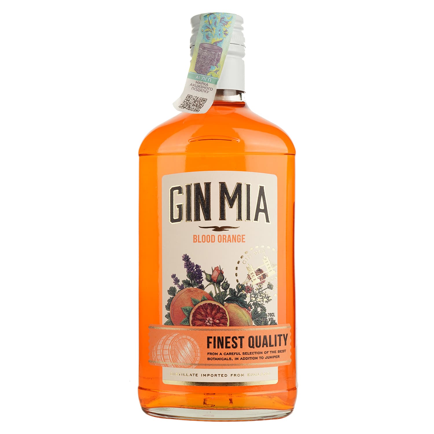 Джин Gin Mia Blood Orange 38% 0.7 л