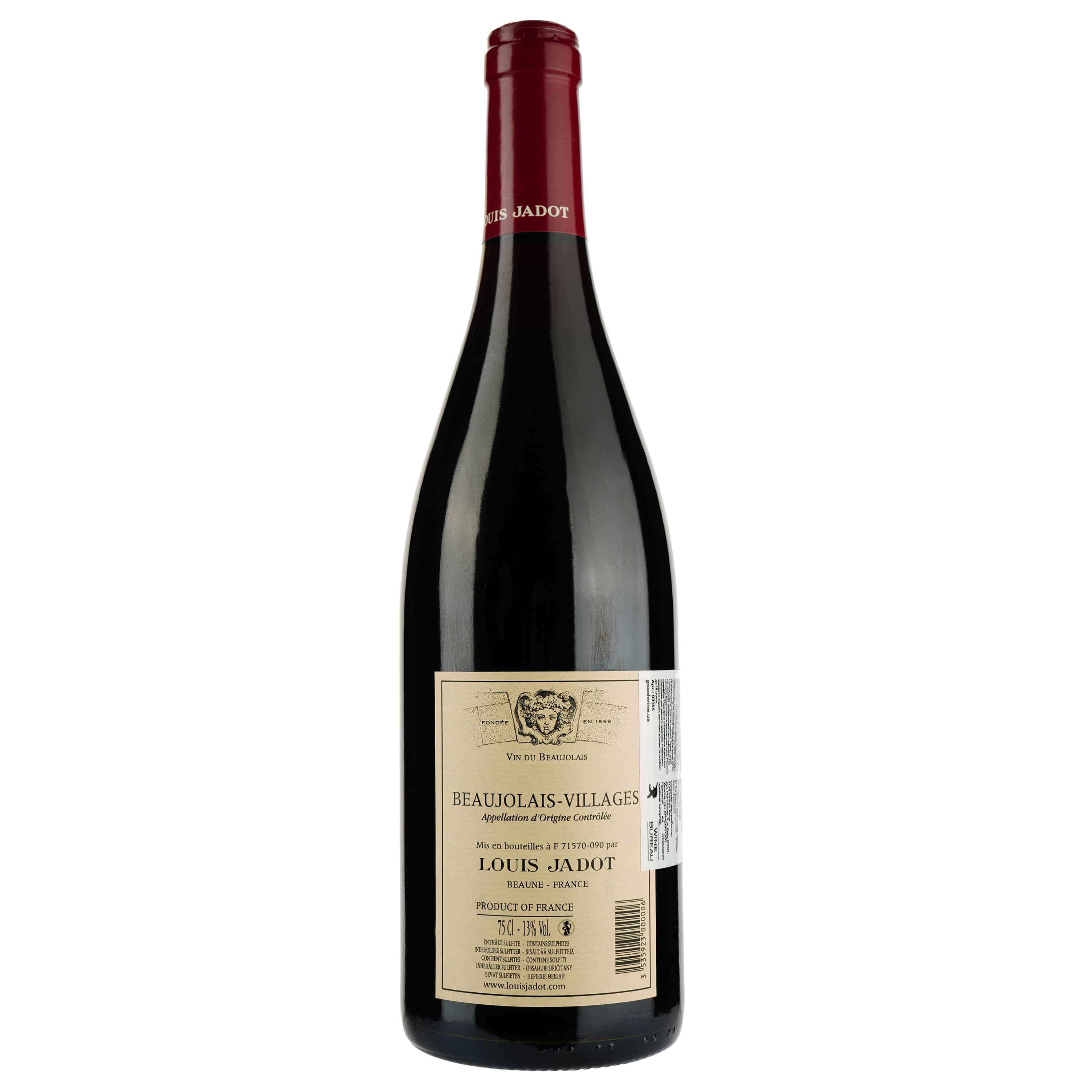 Вино Louis Jadot Beaujolais Villages, червоне, сухе, 0,75 л