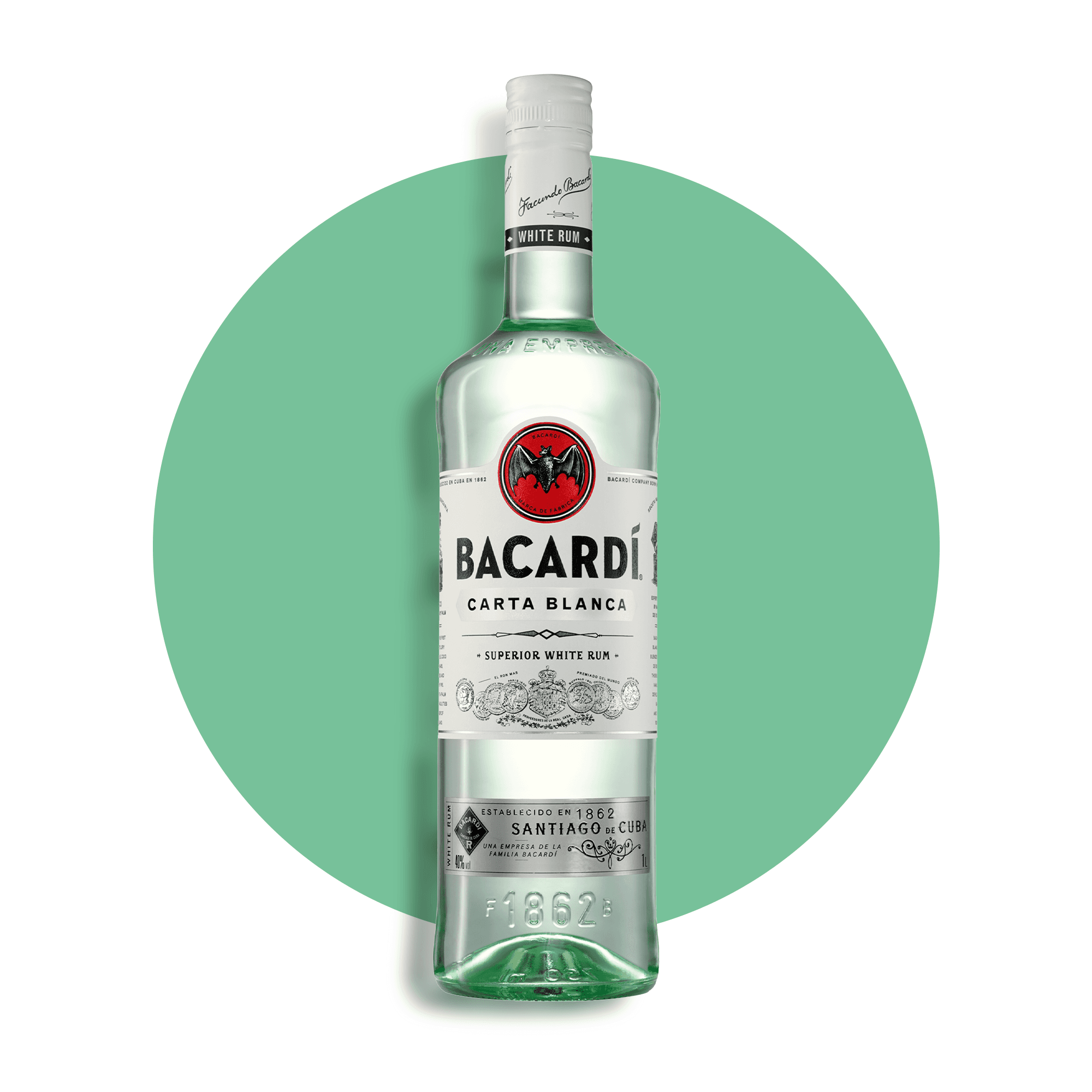 Ром Bacardi Carta Blanca, 40%, 1 л