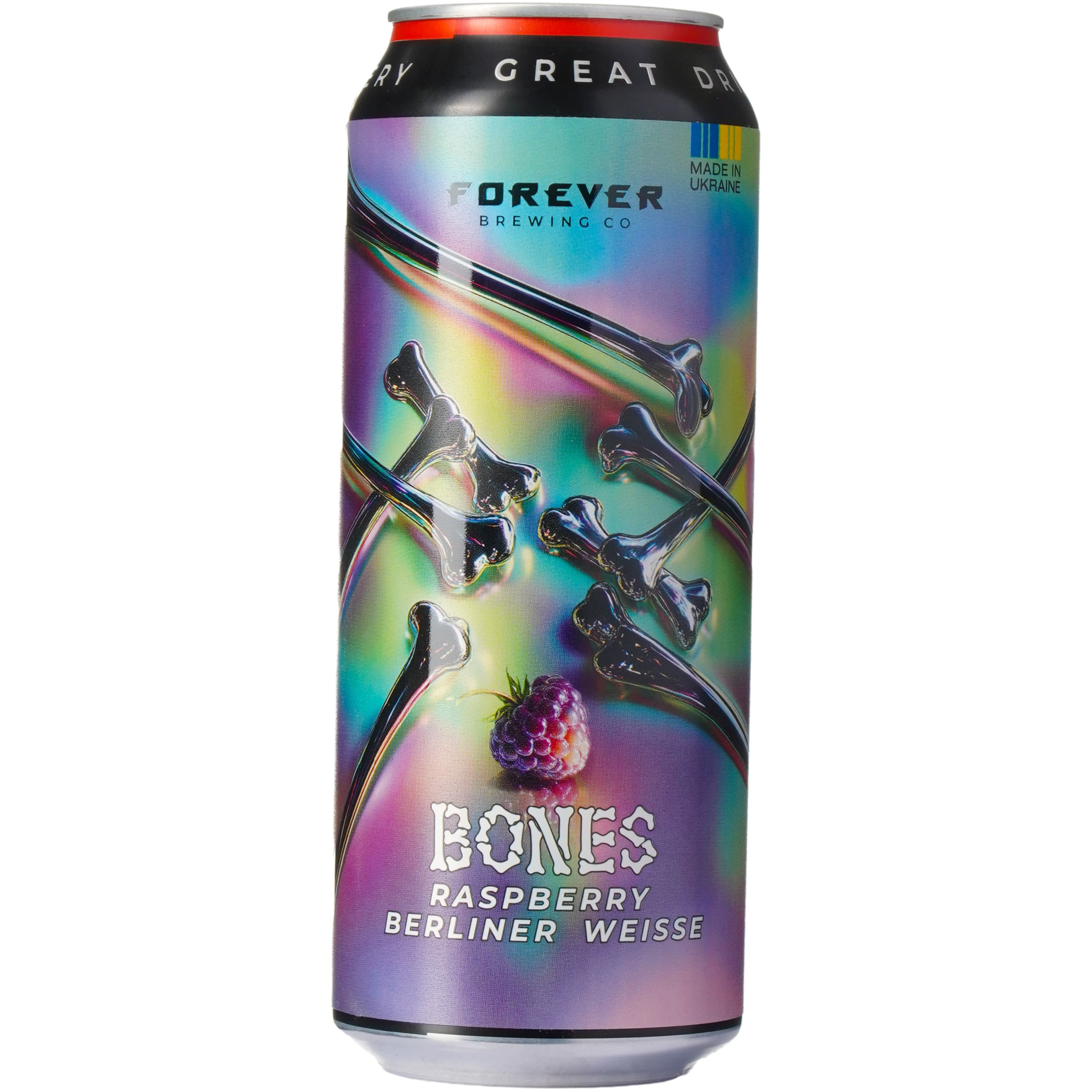 Пиво Forever Bones Berliner Weisse світле пшеничне нефільтроване 4% 0.5 л