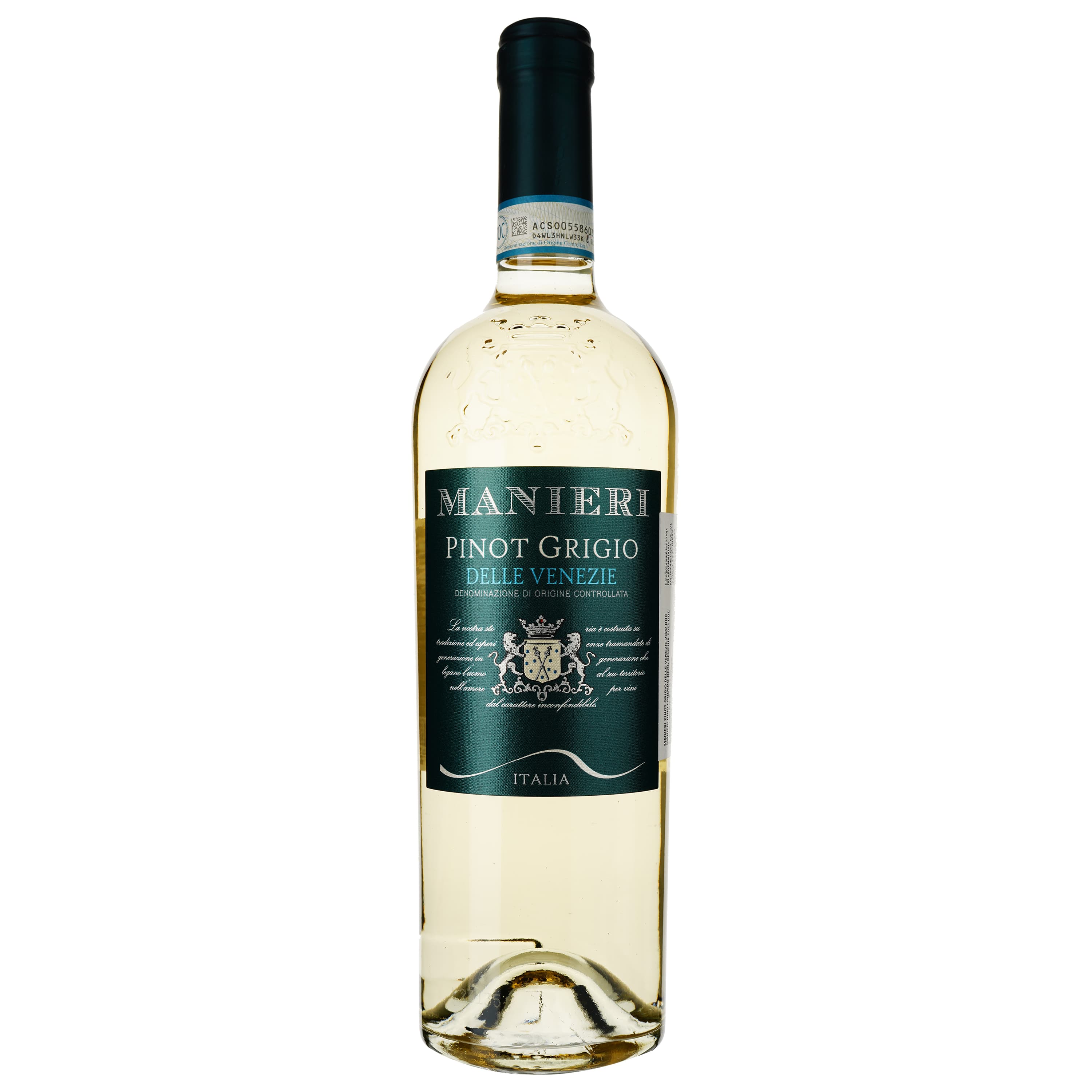 Вино Manieri Pinot Grigio delle Venezie DOC, біле, сухе, 0.75 л