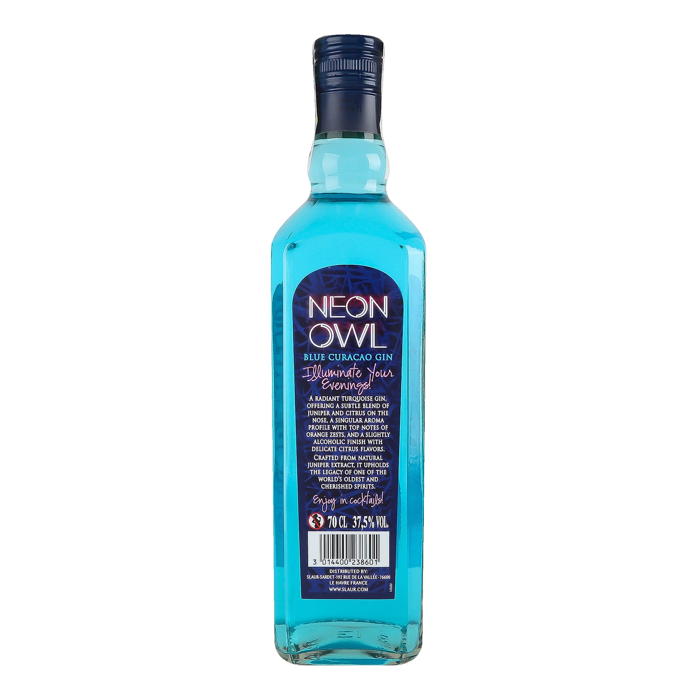 Джин Neon Owl Blue Curacao 37.5% 0.7 л
