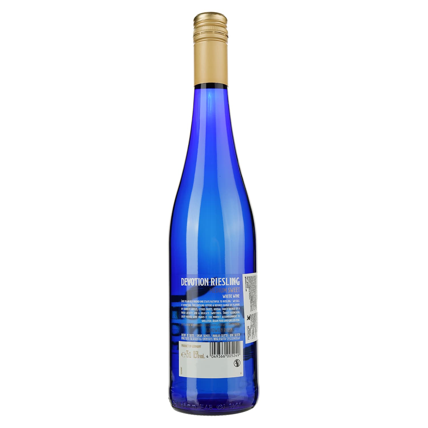 Вино Devotion Landwein Rhein, біле, напівсолодке, 8,5%, 0,75 л (Q9724)