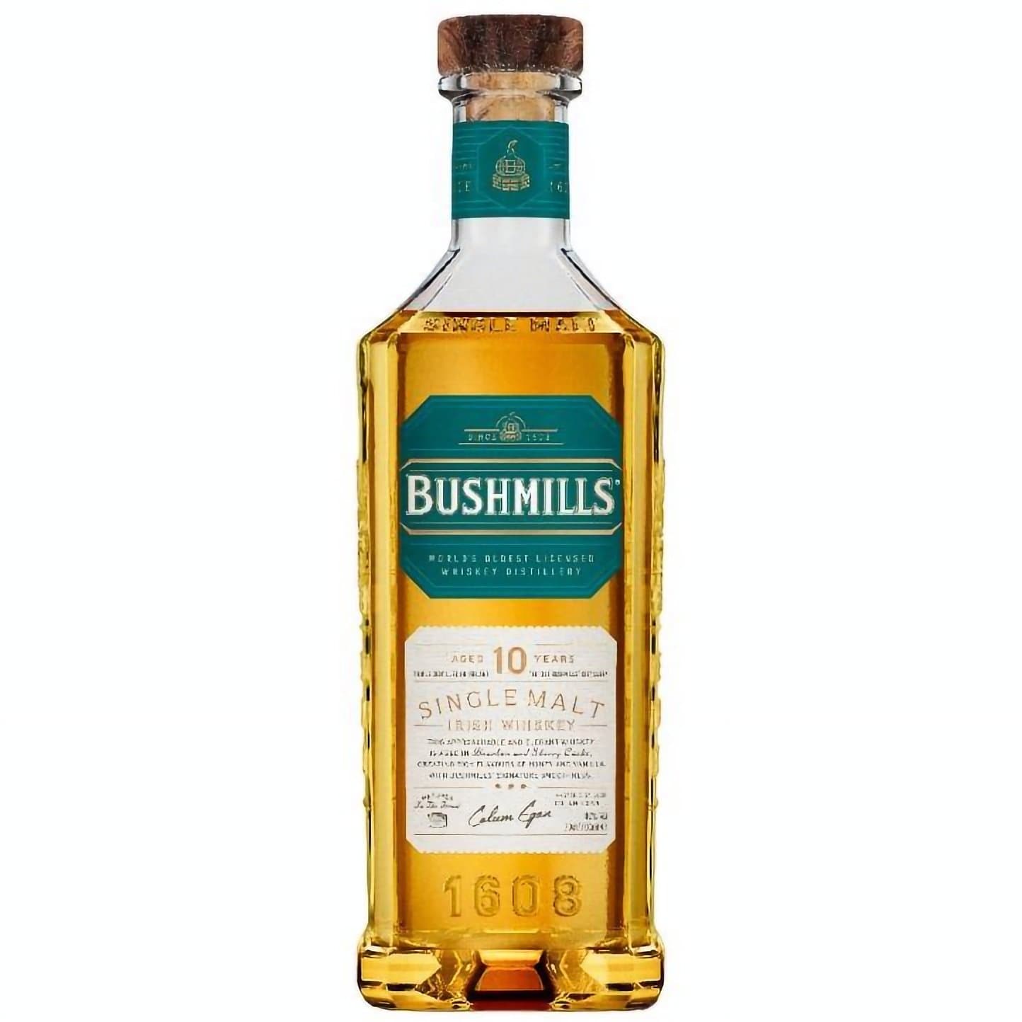 Віскі Bushmills Single Malt 10 років витримки 40% 0.7 л у тубусі