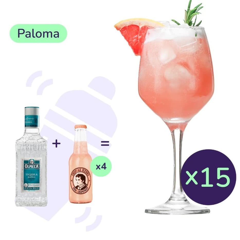 Коктейль Paloma (набір інгредієнтів) х15 на основі Olmeca