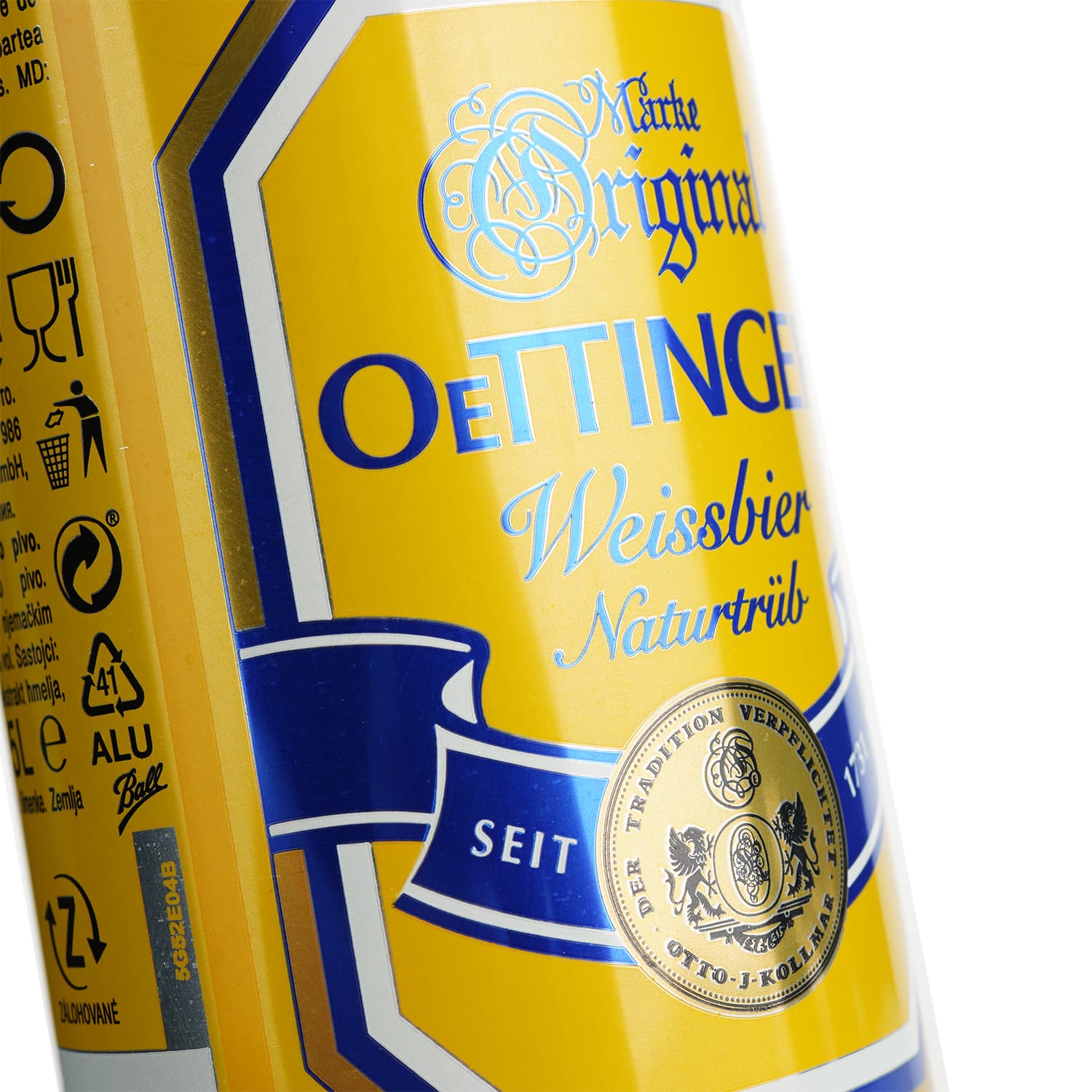 Пиво Oettinger Weissbier світле нефільтроване 4.9% 0.5 л з/б (910699)