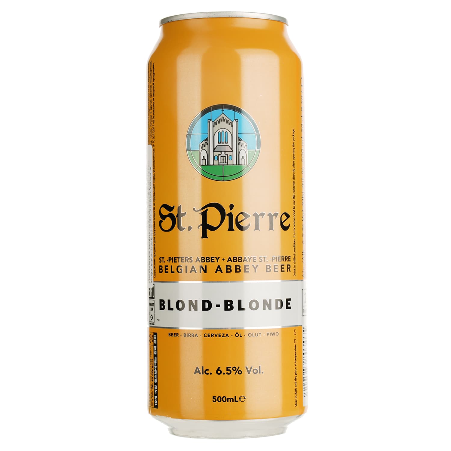 Пиво St.Pierre Blonde, світле, з/б, 6,5%, 0,5 л
