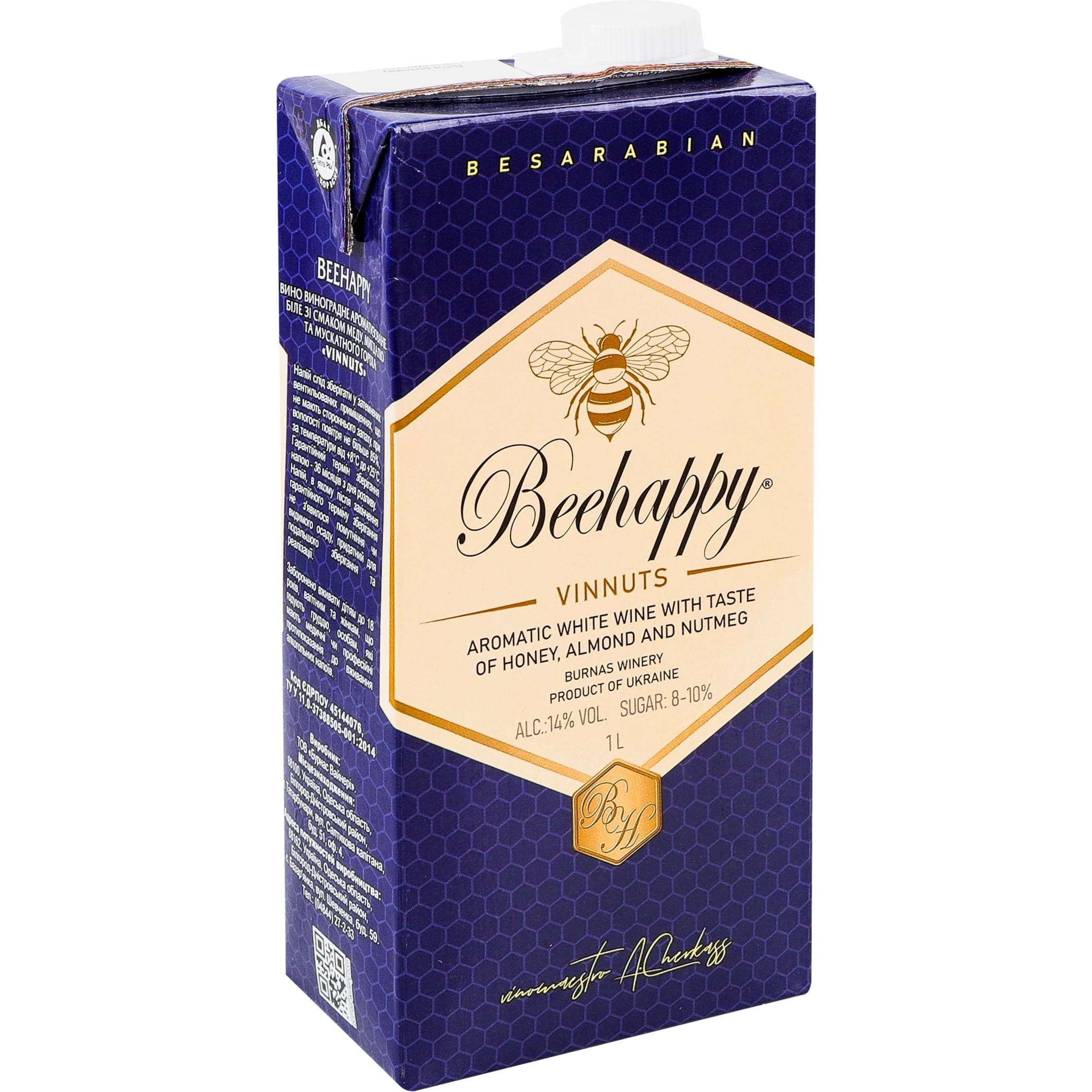 Вино Beehappy Vinnuts біле 1 л
