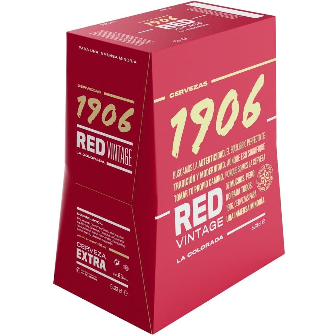 Упаковка пива Estrella Galicia 1906 Red Vintage світле 8% 1.98 л (0.33 л x 6 шт.)