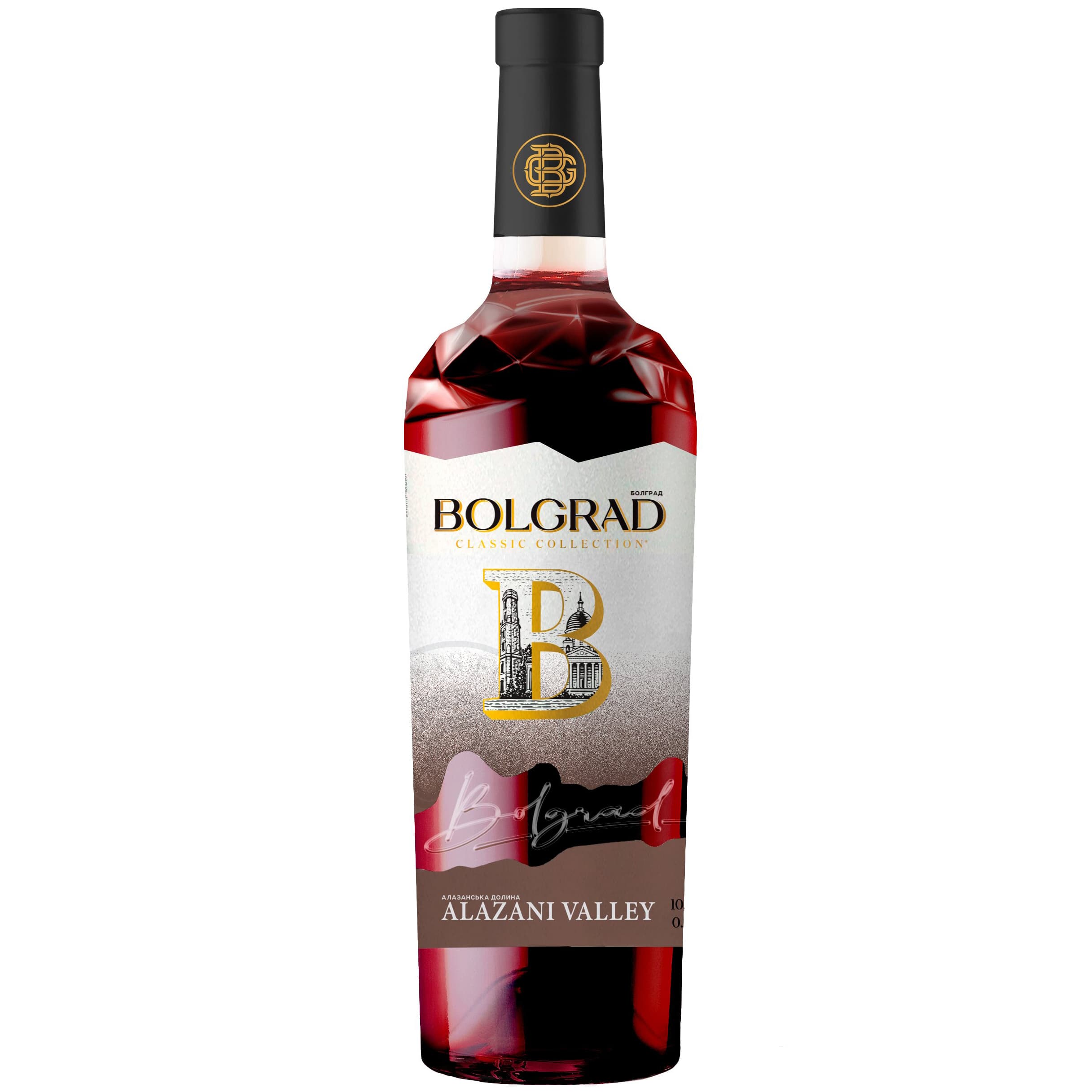 Винний напій Bolgrad Алазанська Долина червоний напівсолодкий 10% 0.75 л