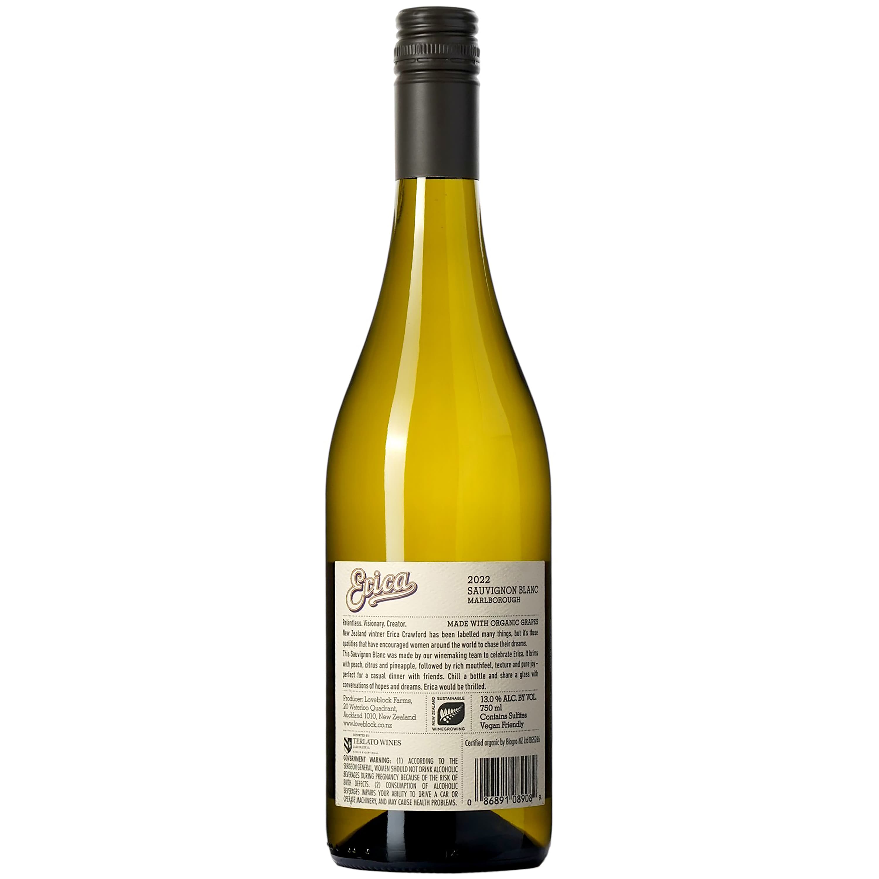 Вино Loveblock Erica Sauvignon Blan біле сухе 13% 0.75 л