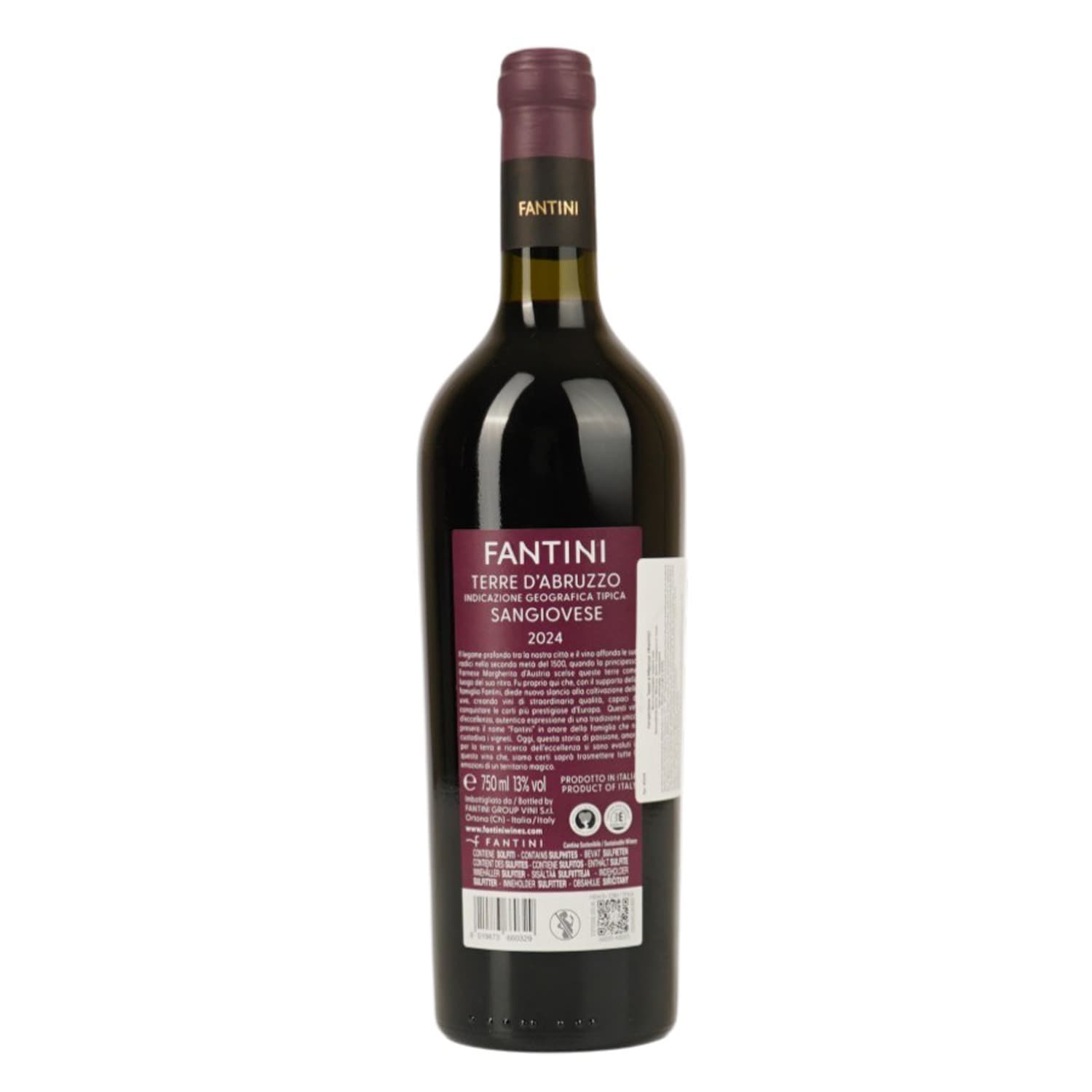 Вино Fantini Farnese Sangiovese Terre Di Chieti червоне сухе 12.5% 0.75 л (838)