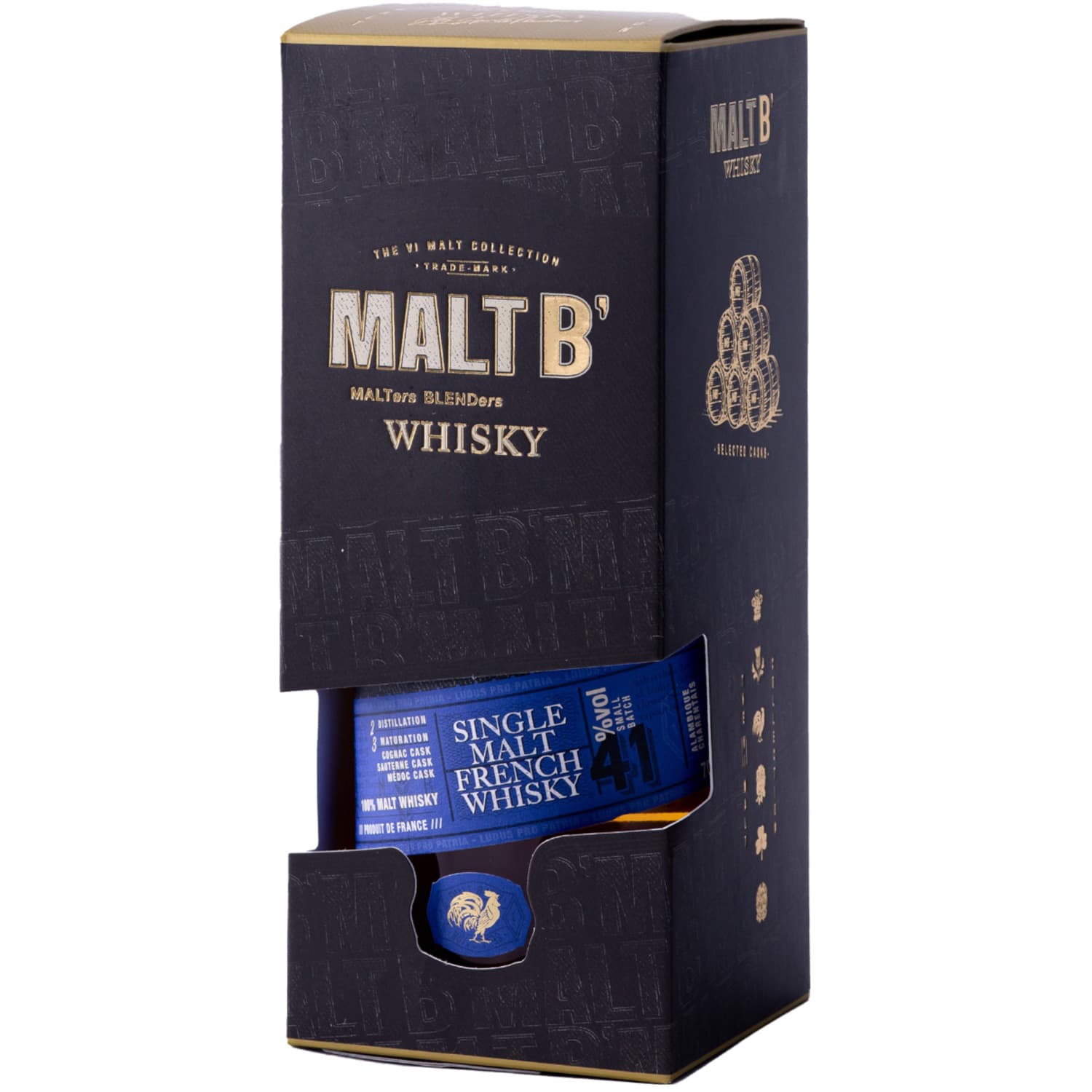 Віскі Malt B French 41% 0.7 л у подарунковій упаковці (8425027004114)