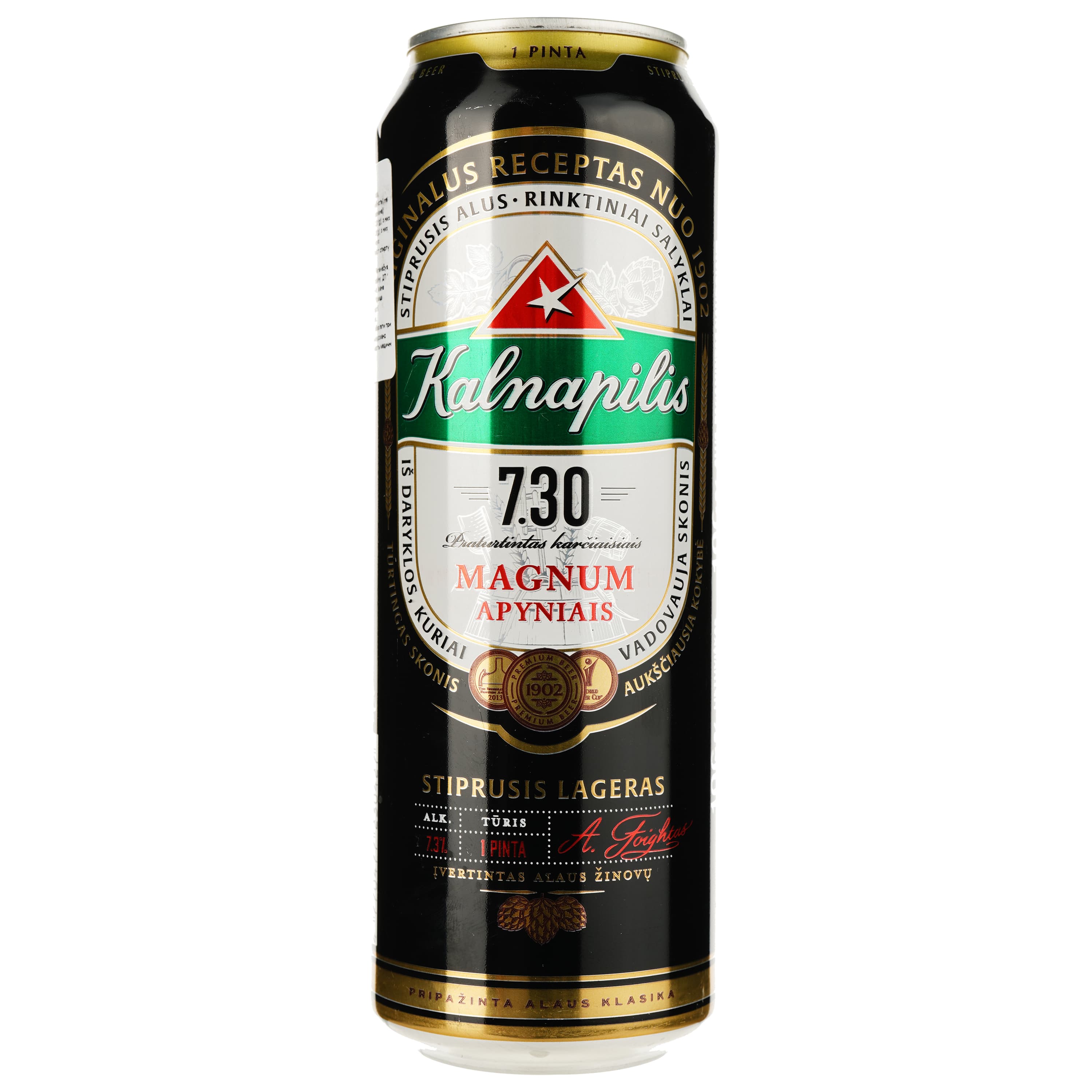 Пиво Kalnapilis світле 7.3% 0.568 л з/б