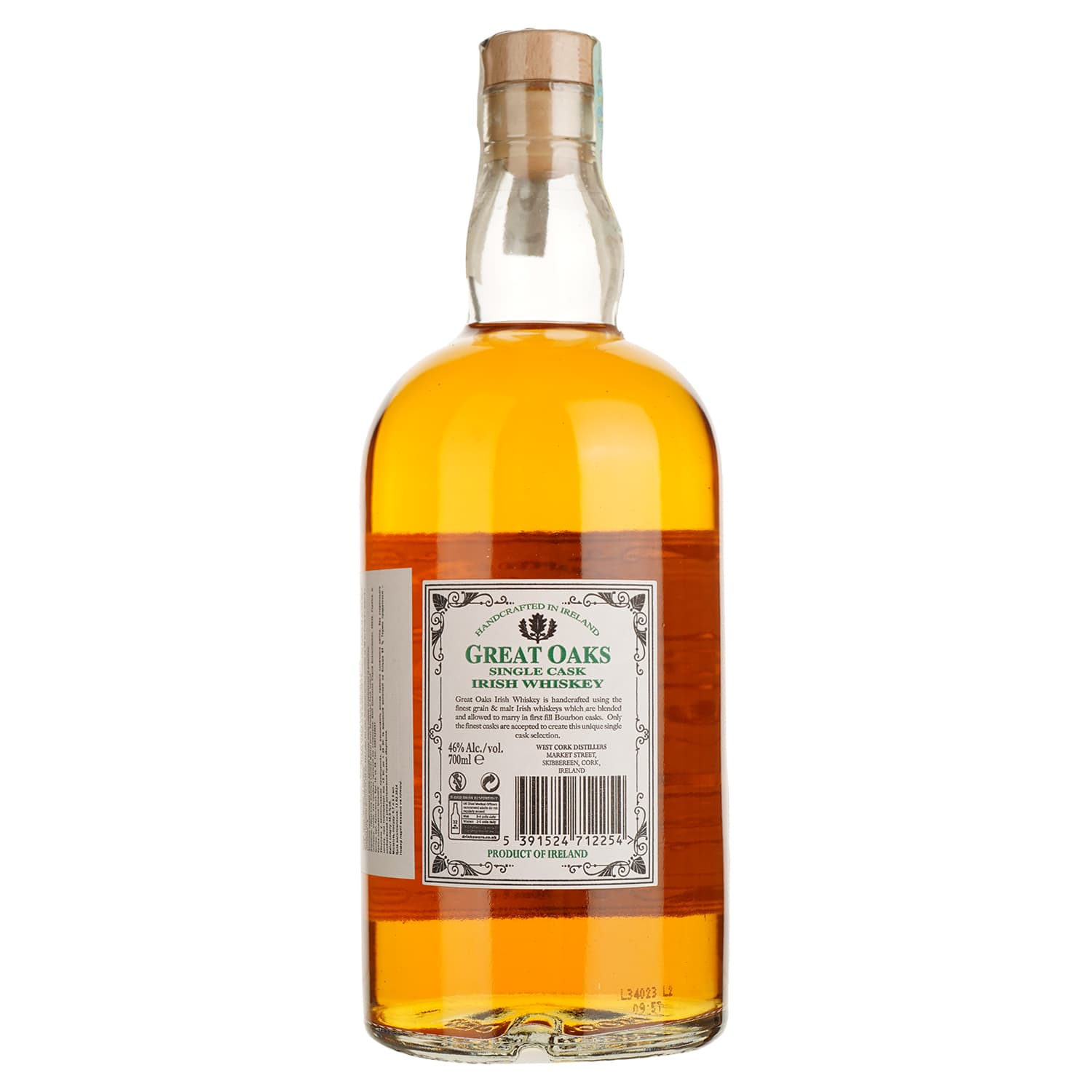 Віскі Great Oaks Single Cask Irish Whiskey 46% 0.7 л
