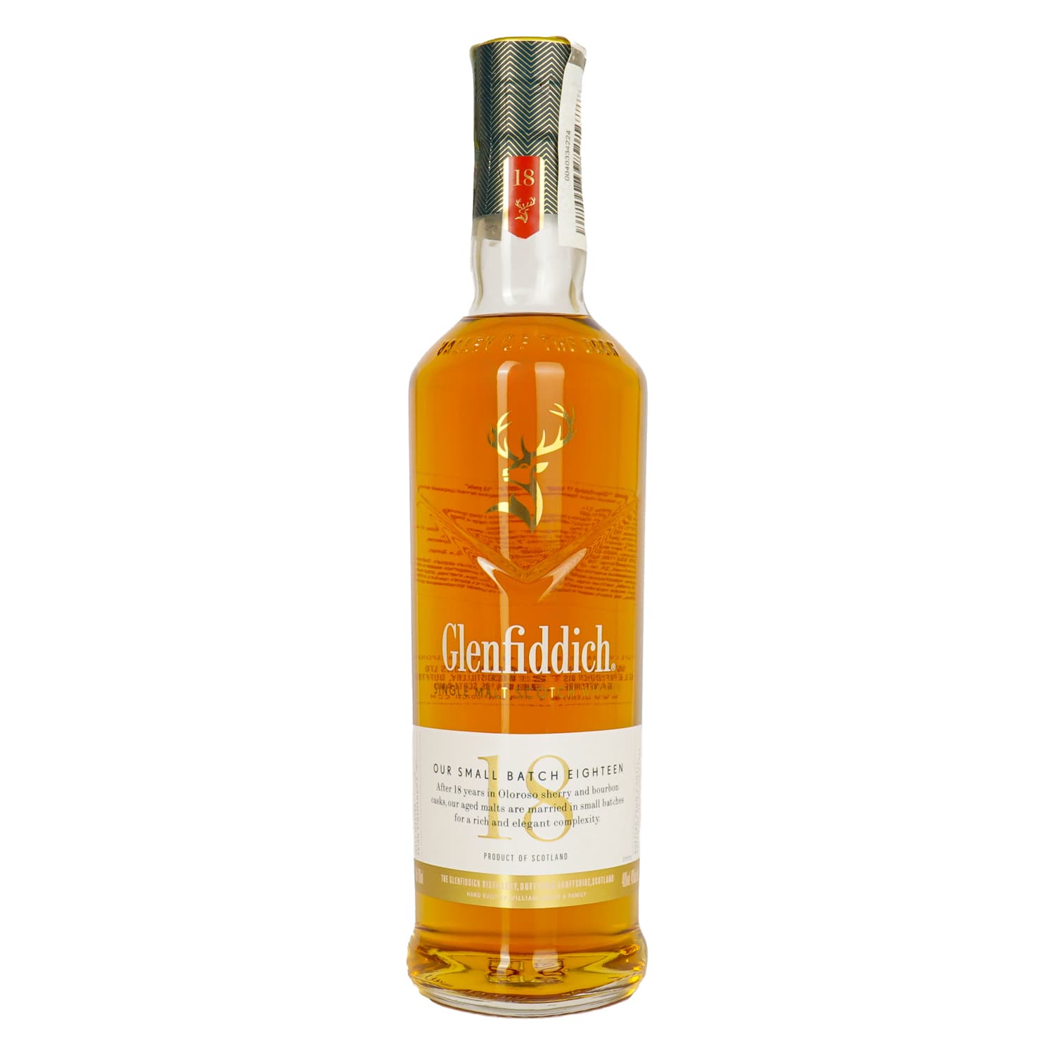Віскі Glenfiddich Single Malt Scotch 18 yo в подарунковій упаковці 40% 0.7 л (476800)