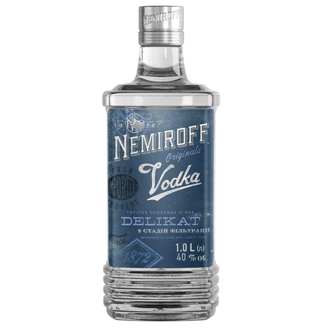 Упаковка горілки особливої Nemiroff Originals Делікат м'яка 40% 12 л (1 л х 12 шт.)