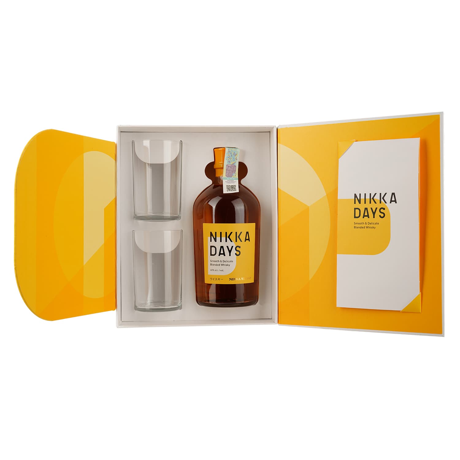 Віскі Nikka Days Blended Japanese Whisky, у подарунковій упаковці, 40%, 0,7 л + два келихи