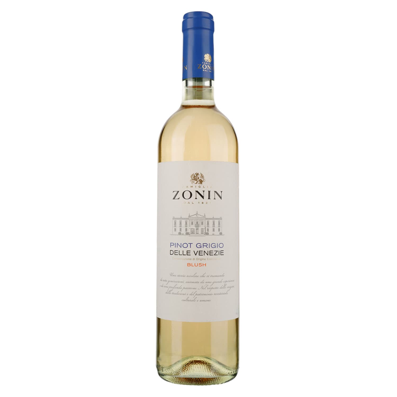 Вино Zonin Pinot Grigio Blush, рожеве, сухе, 12,5%, 0,75 л (37543)