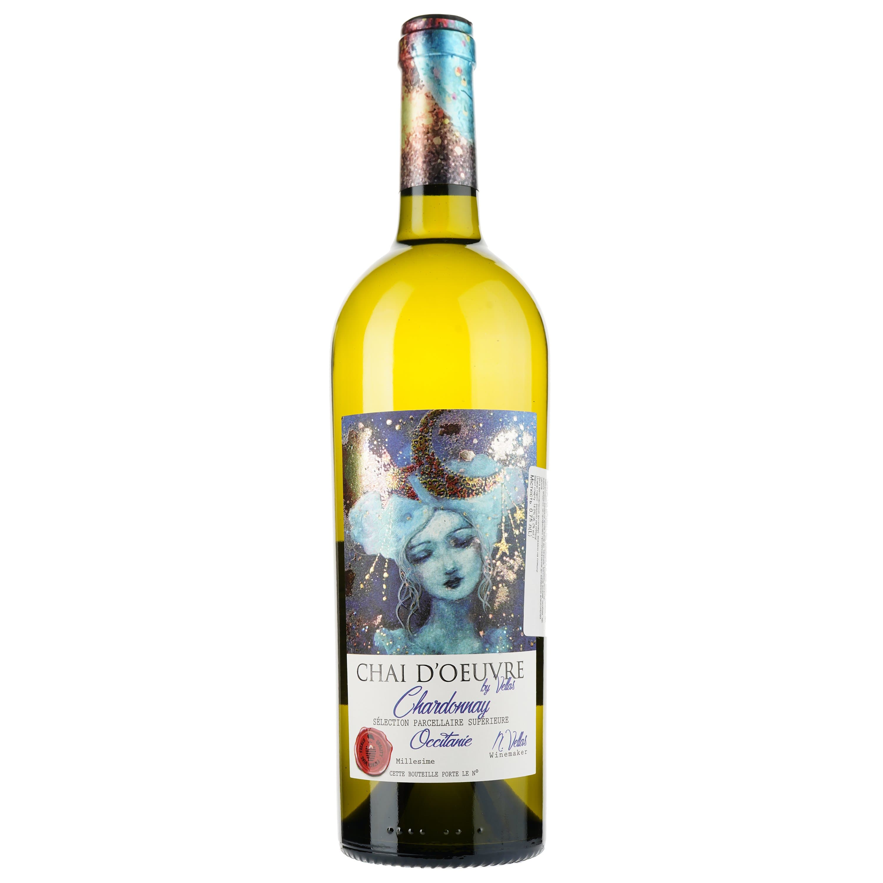 Вино Chai d'Oeuvre Chardonnay IGP Pays D'Oc, біле, сухе, 0,75 л