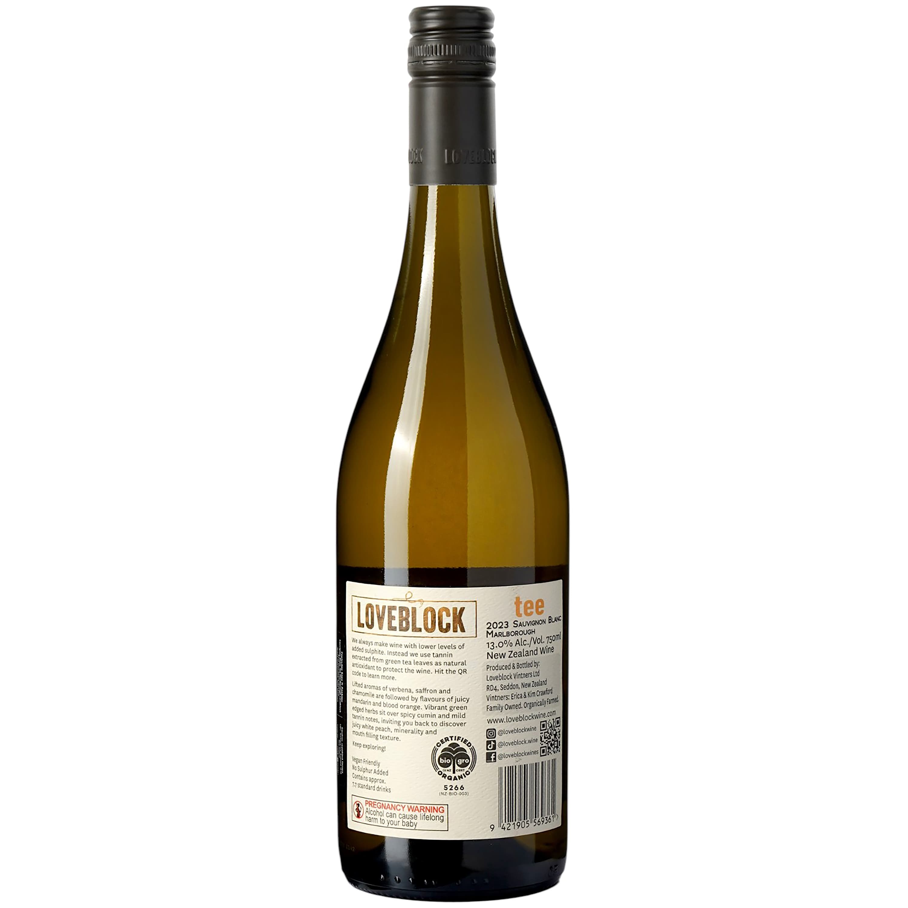 Вино Loveblock Sauvignon Blanc Tee біле сухе 13% 0.75 л