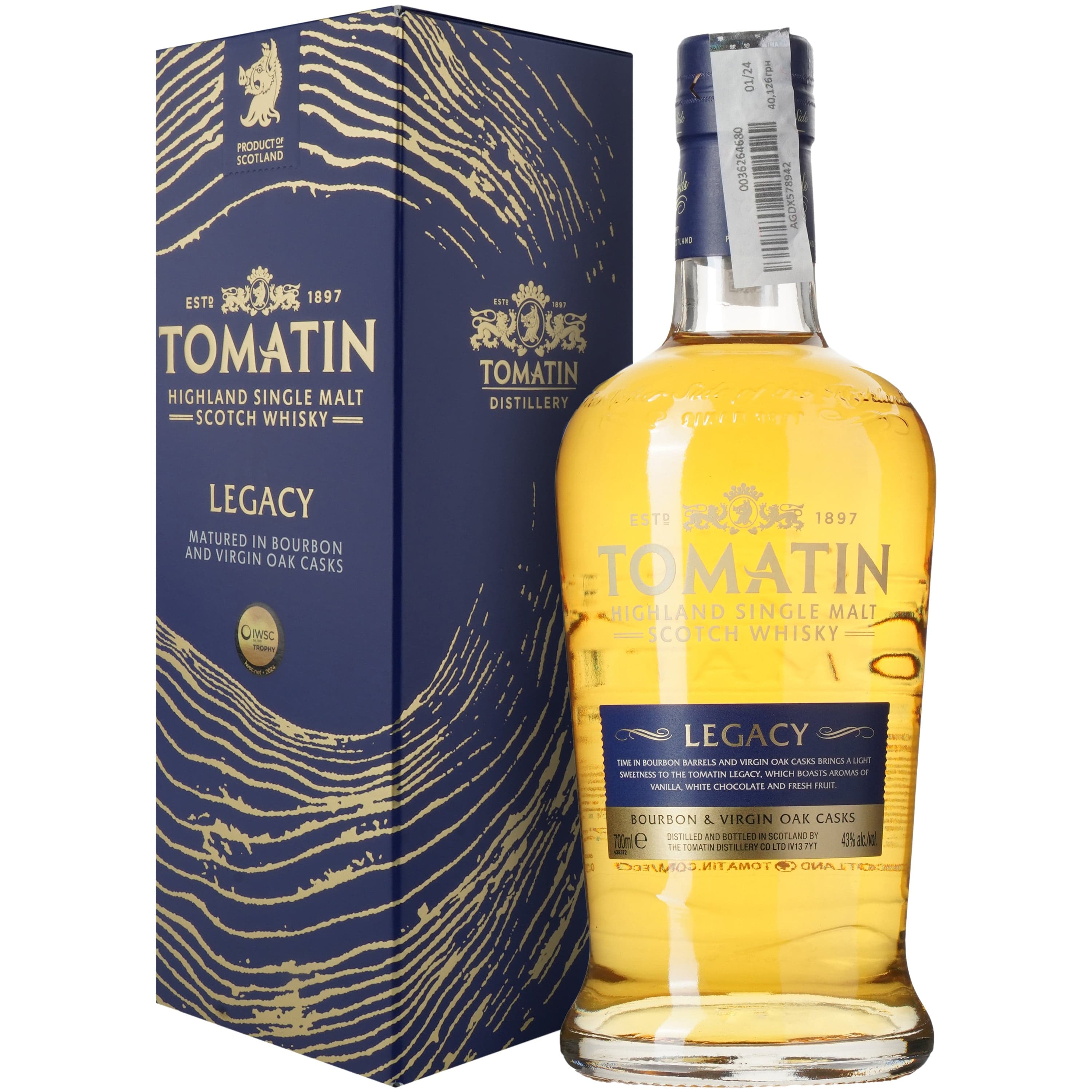 Віскі Tomatin Legacy в подарунковій упаковці 43% 0.7 л