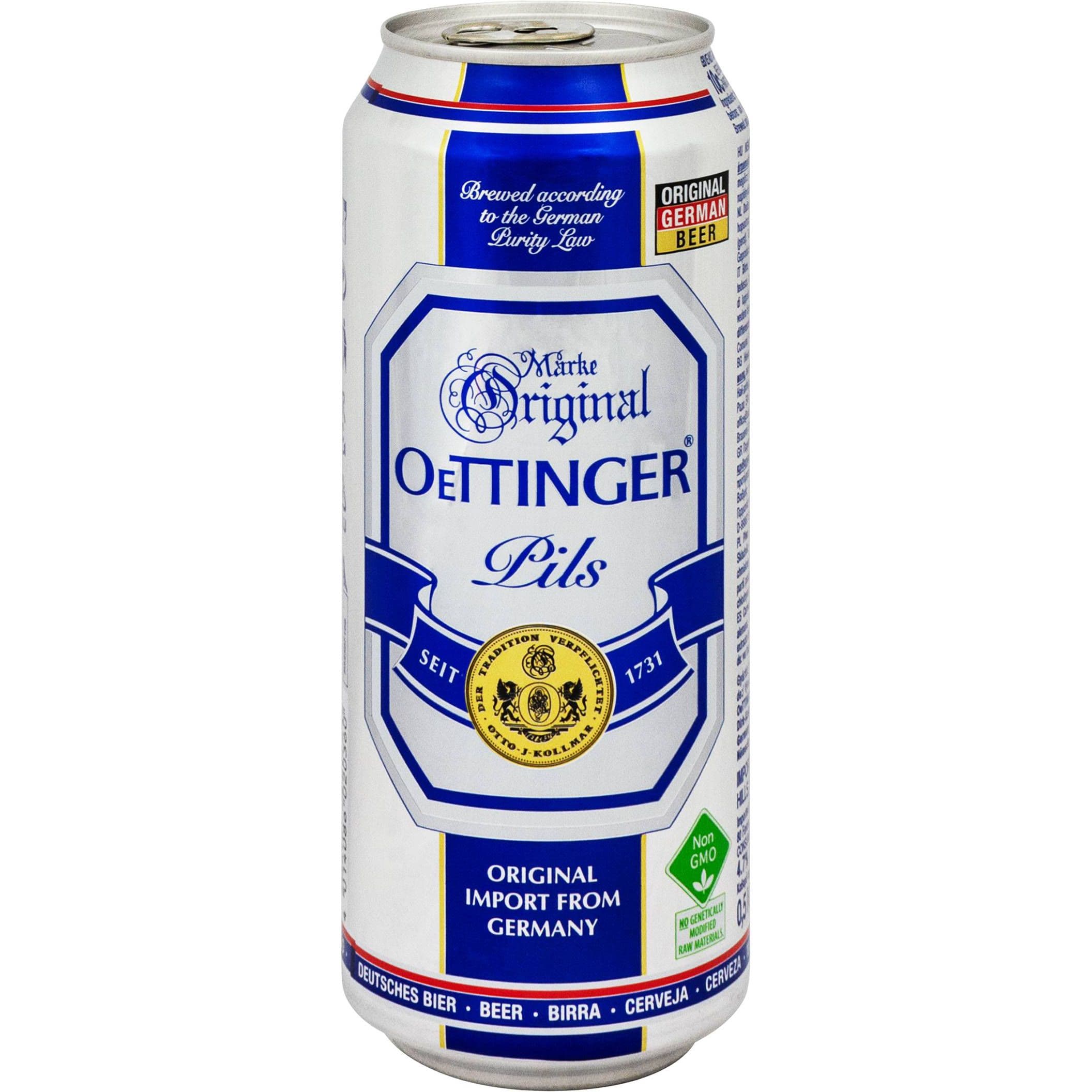 Пиво Oettinger Pils світле 4.7% 0.5 л з/б (910701)