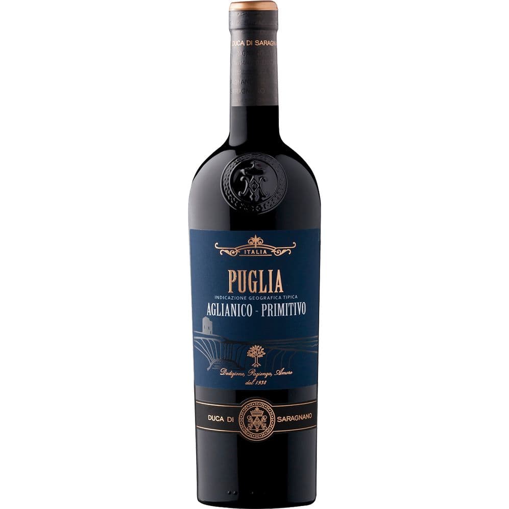 Вино Duca Di Saragnano Aglianico Primitivo Puglia IGT червоне сухе 0.75 л