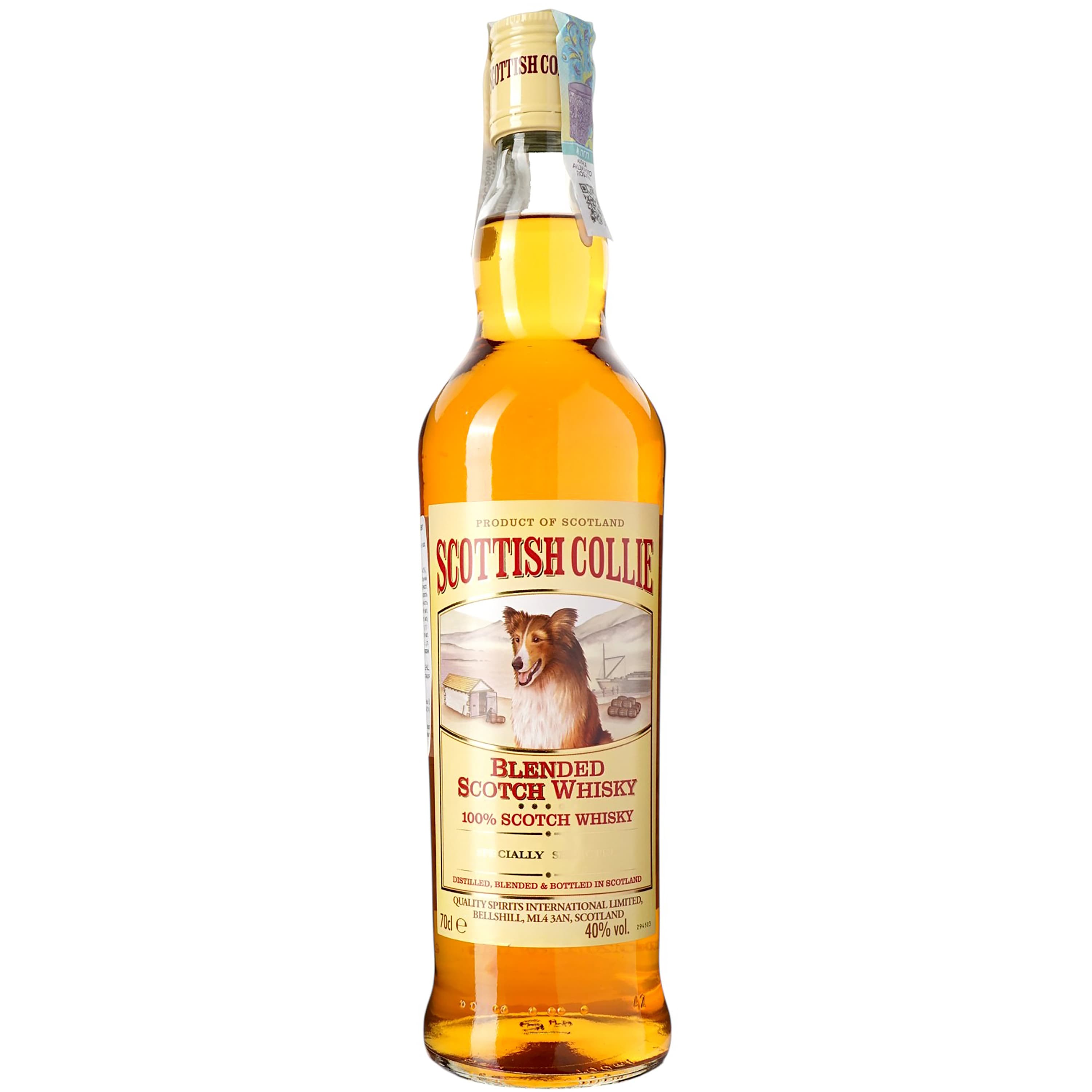 Віскі Scottish Collie Blended Scotch Whisky 40% 0.7 л у тубусі