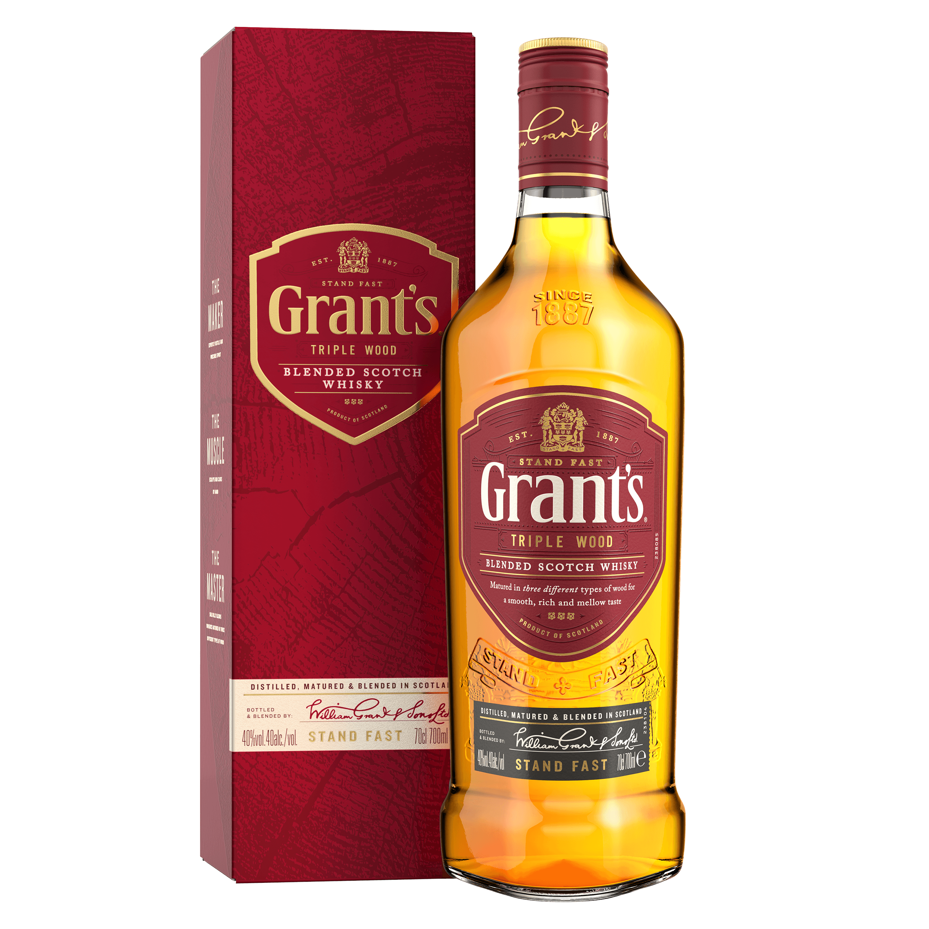Віскі Grant's Triple wood Blended Scotch Whisky 40%, 0,7 л, в коробці (753863)