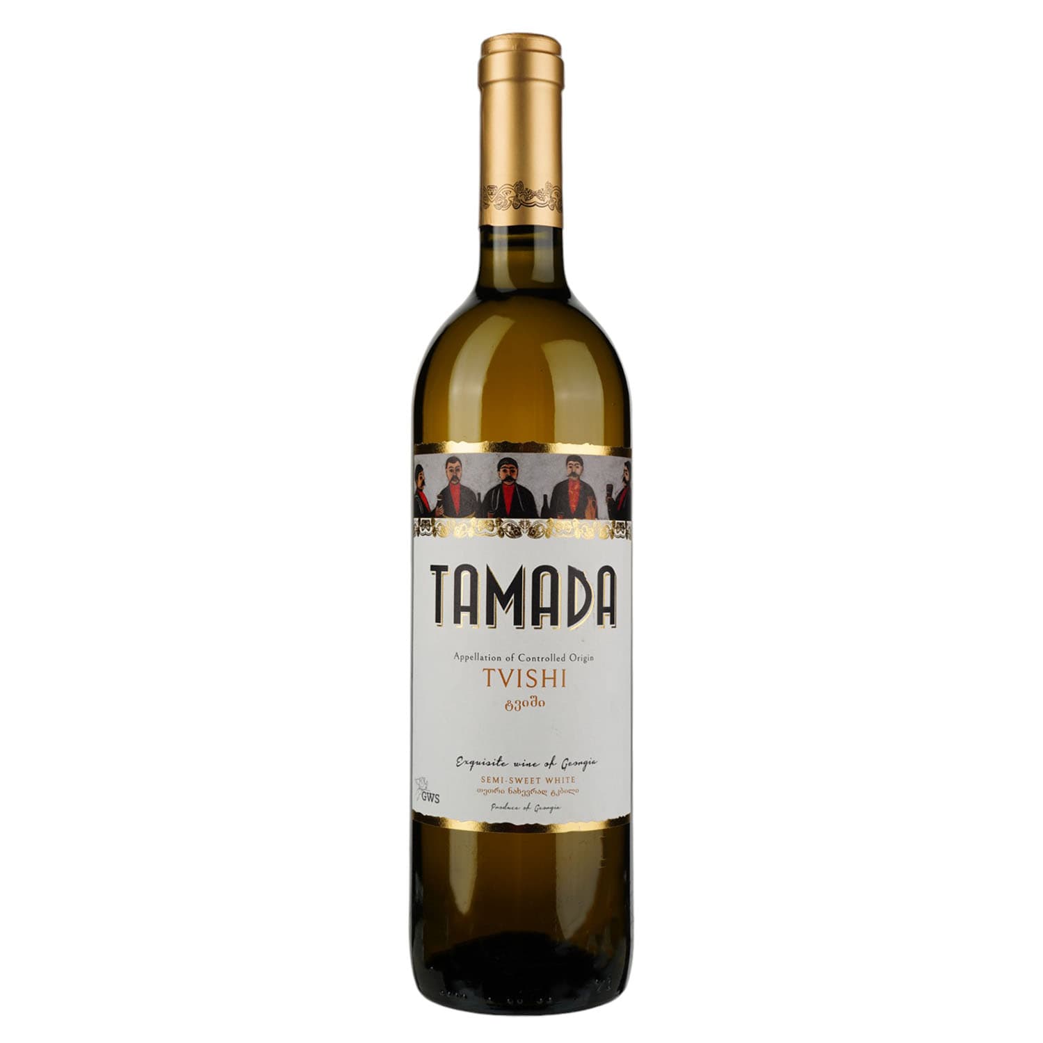 Вино Tamada Tvishi AOC, біле, напівсолодке, 11-14,5%, 0,75 л (201803)
