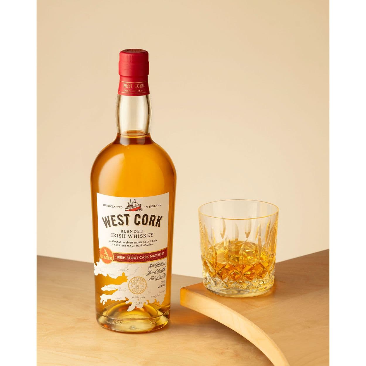 Віскі West Cork Stout Cask 40% 0.7 л