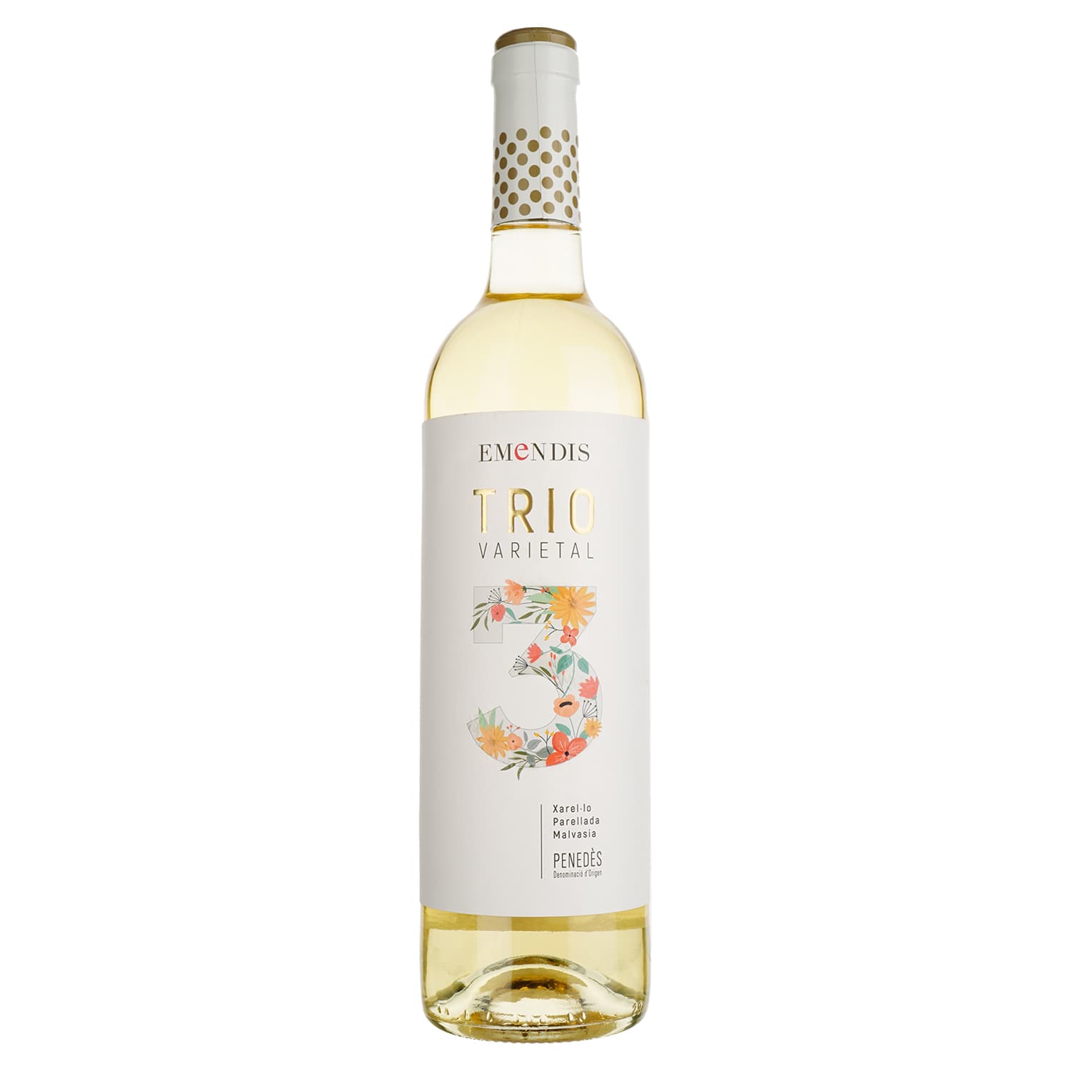 Вино Emendis Trio Penedès DO 2021 біле сухе 0.75 л
