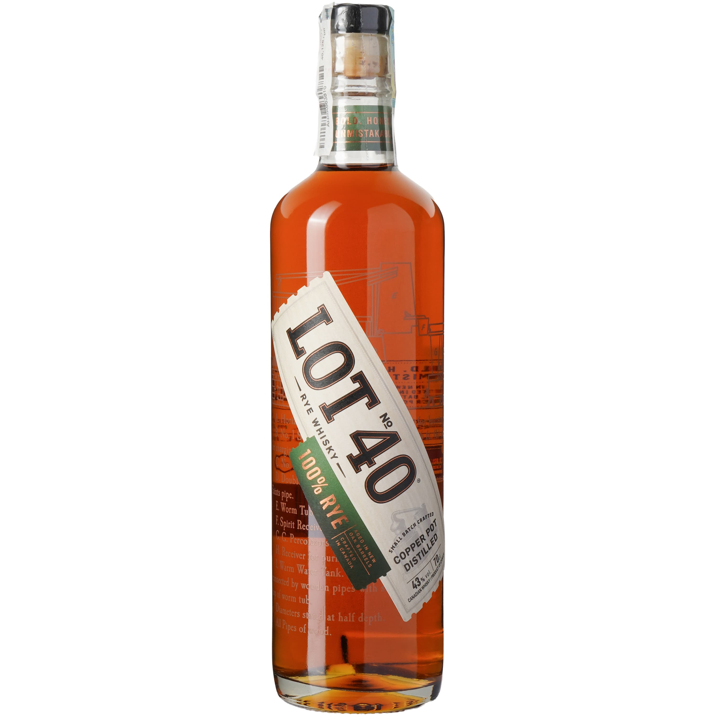 Віскі Lot 40 Rye Canadian Whisky 43% 0.7 л