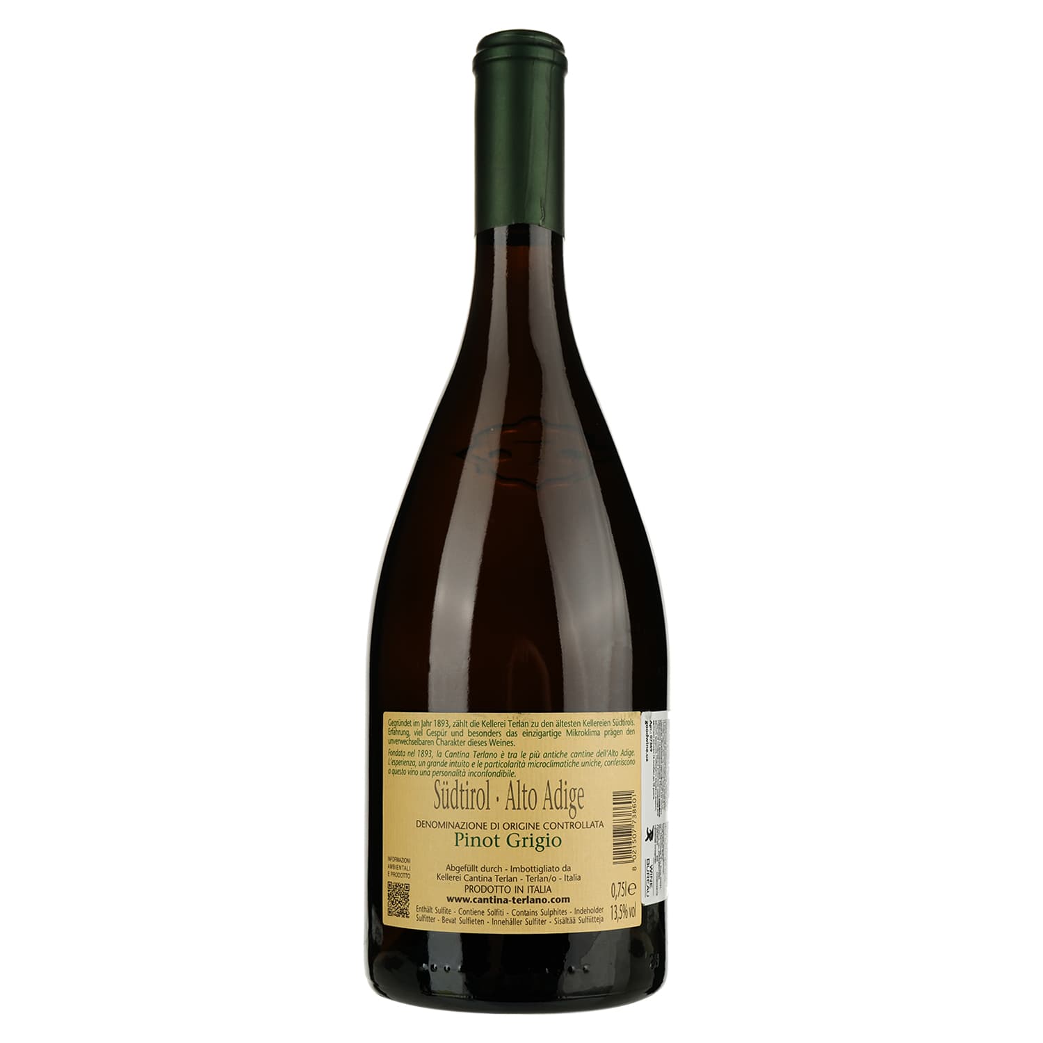 Вино Cantina Terlano Pinot Grigio, біле, сухе, 13,5%, 0,75 л (7369)