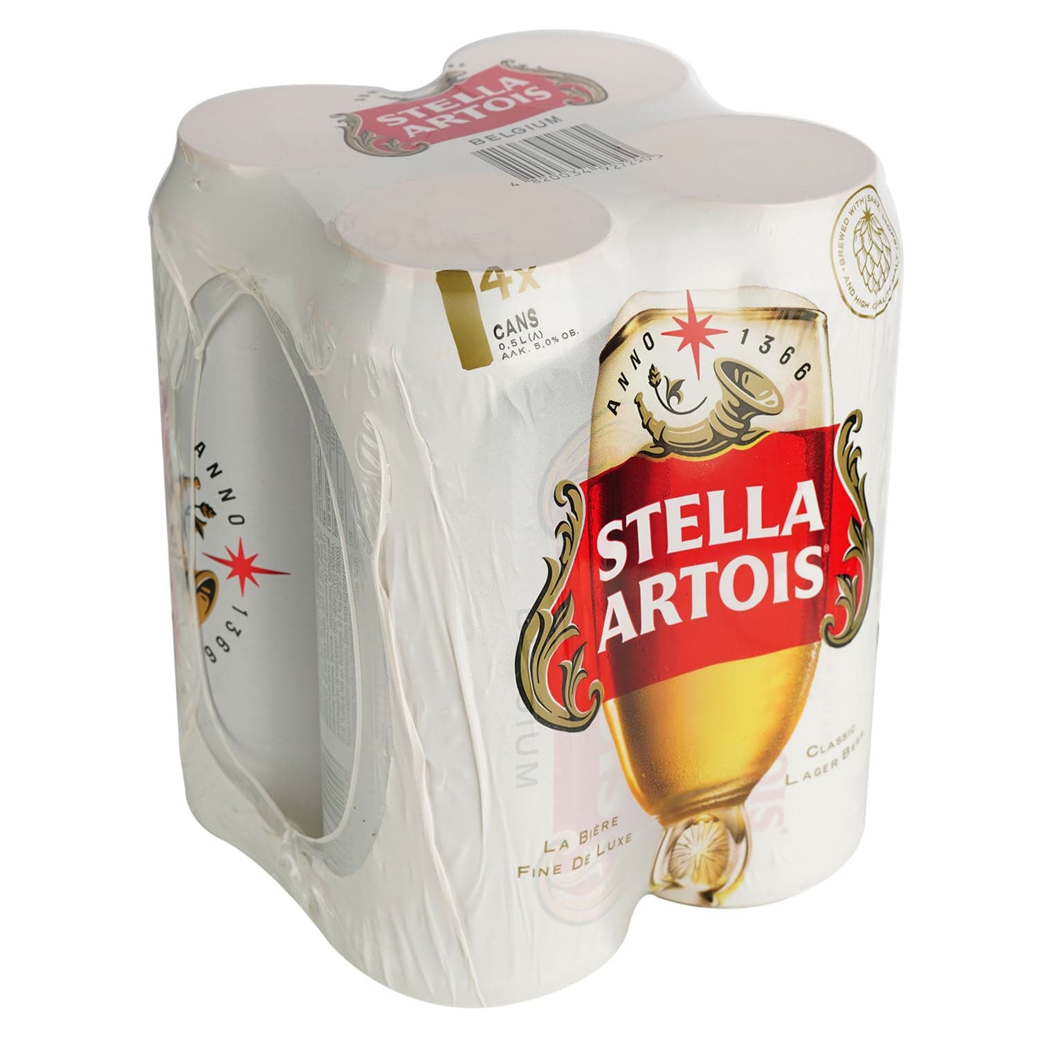 Набір пива Stella Artois світле 4.8% 4 шт. по 0.5 л з/б (452778)