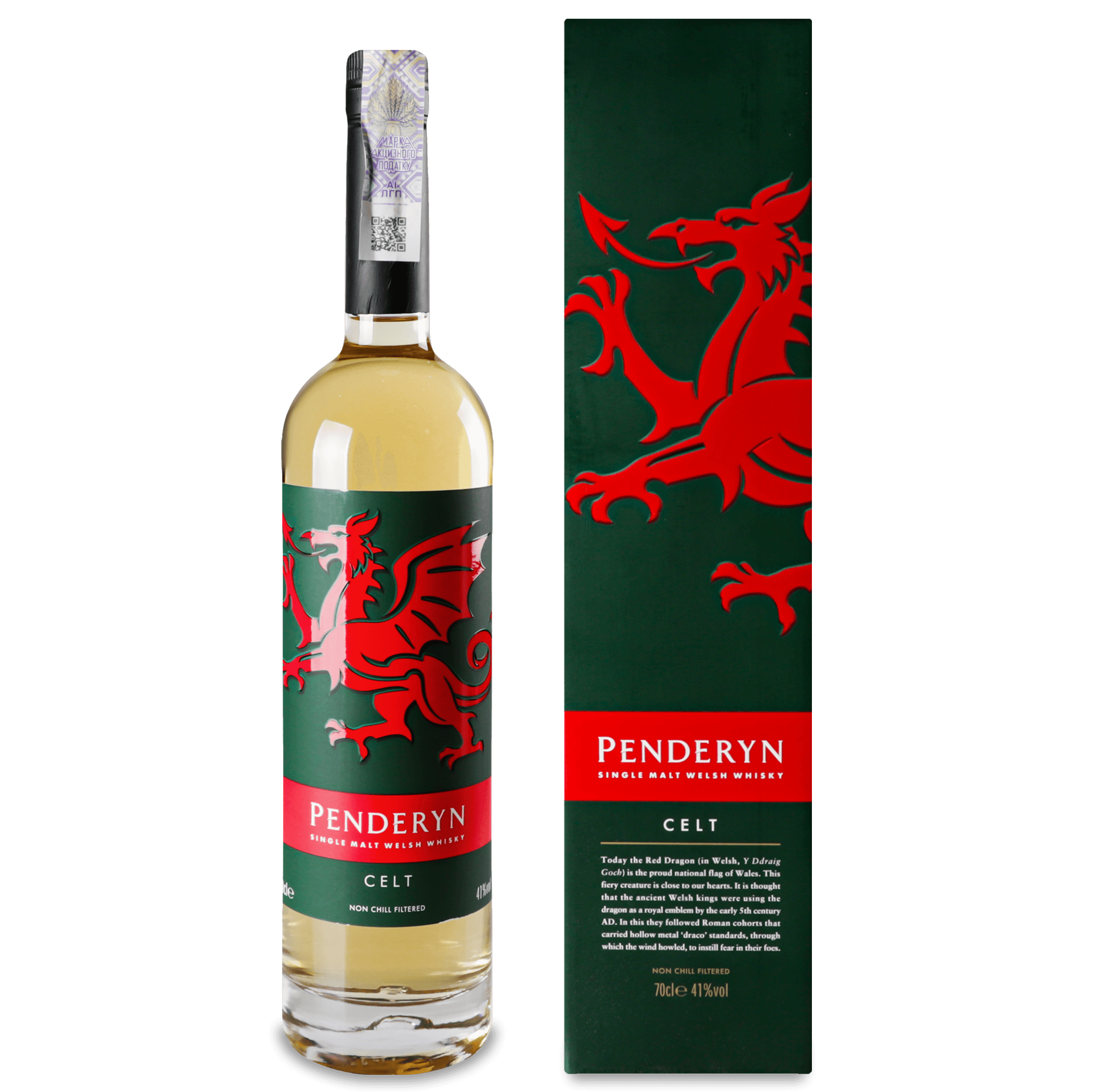 Віскі Penderyn Celt Single Malt Whisky, 41%, 0,7 л (849451)