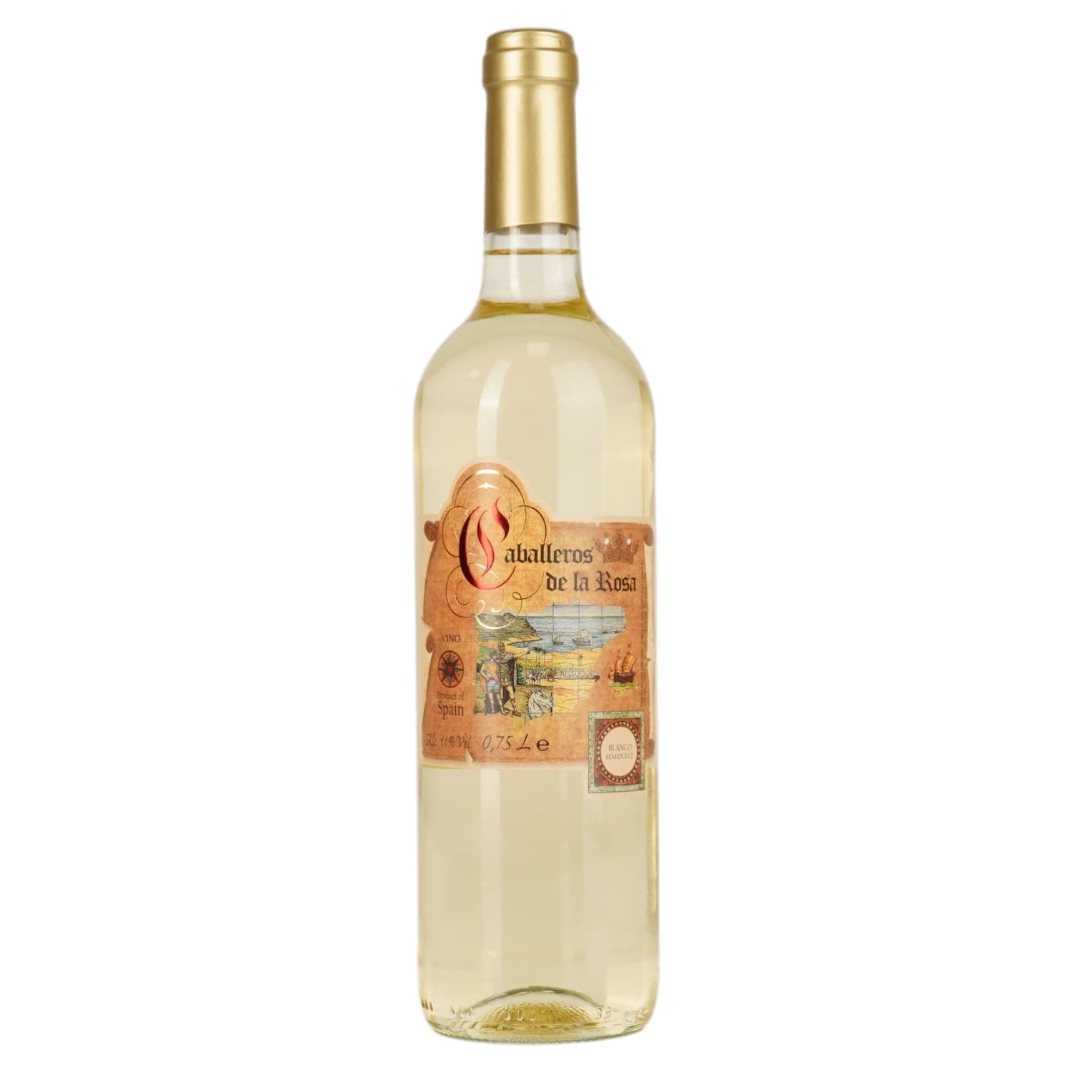 Вино Lozano Caballeros de la Rosa Blanco Semidulce VdE, біле, напівсолодке, 11%, 0,75 л