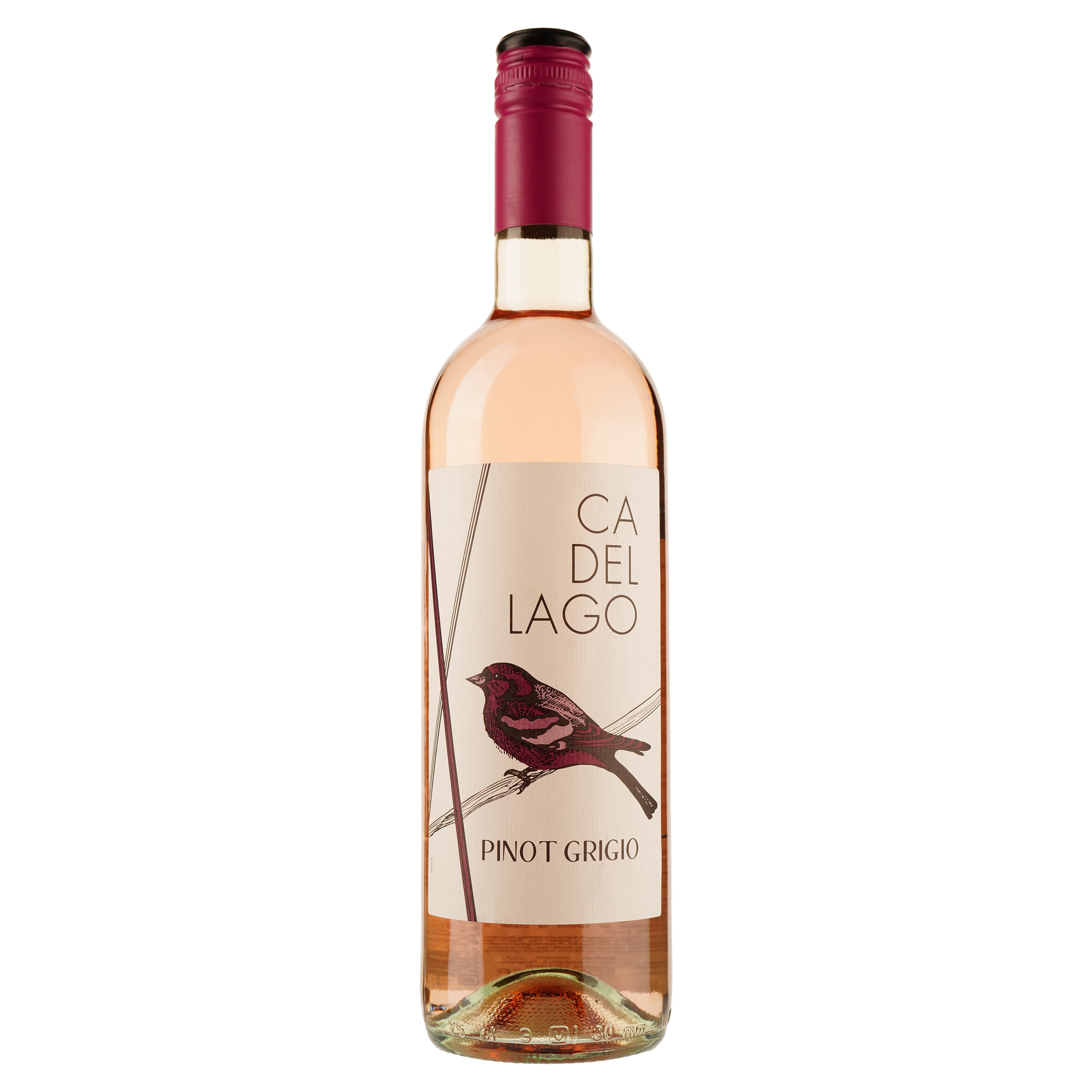 Вино Ca Del Lago Pinot Grigio Delle Venezie Rosato DOC Veneto рожеве сухе 0.75 л