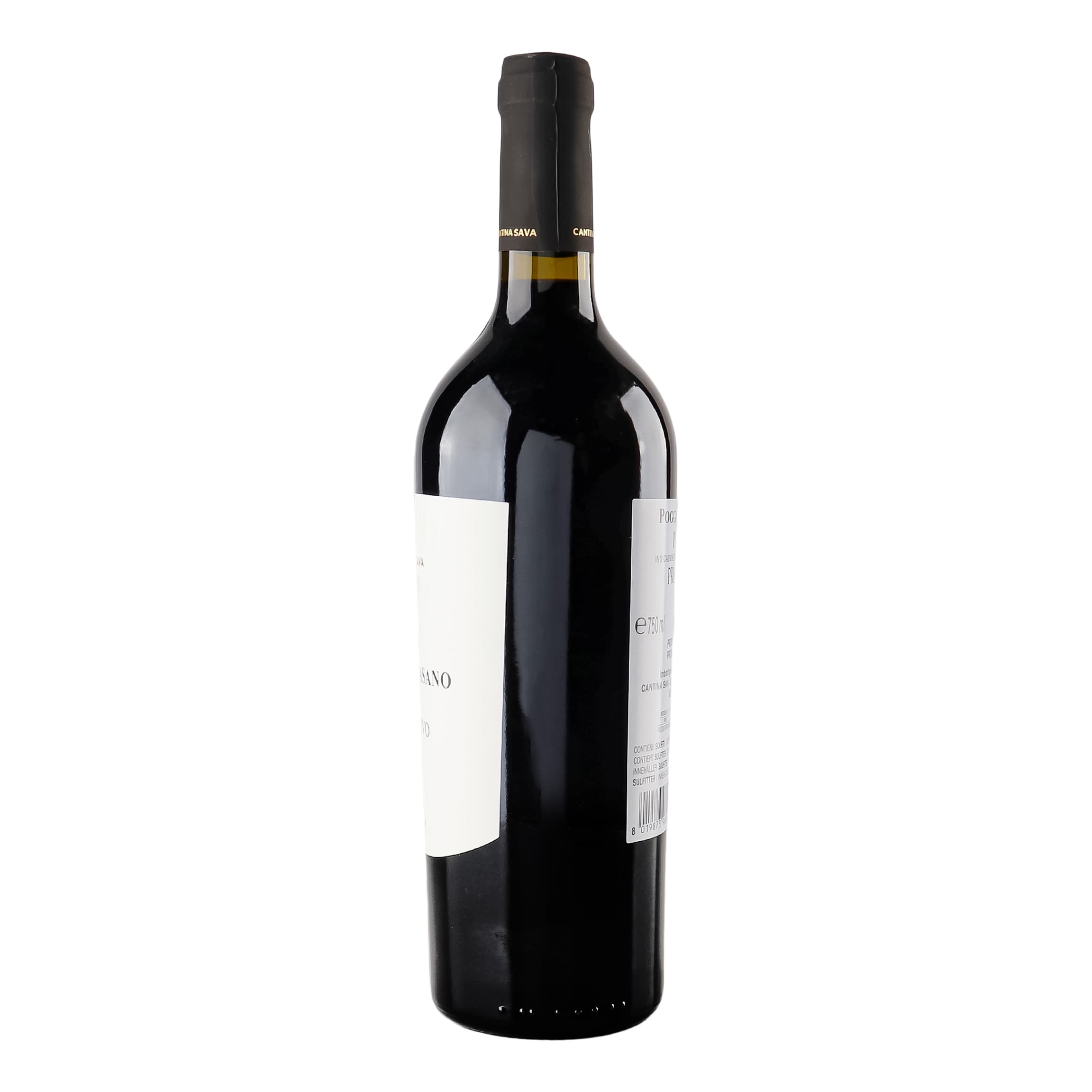 Вино Cantina Sava Poggio Pasano Primitivo Puglia червоне сухе 13.5% 0.75 л