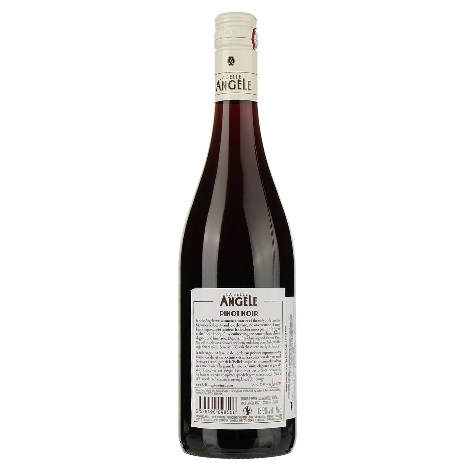 Вино Badet Clement La Belle Angele Pinot Noir, червоне, сухе, 13%, 0,75 л (8000019948671)