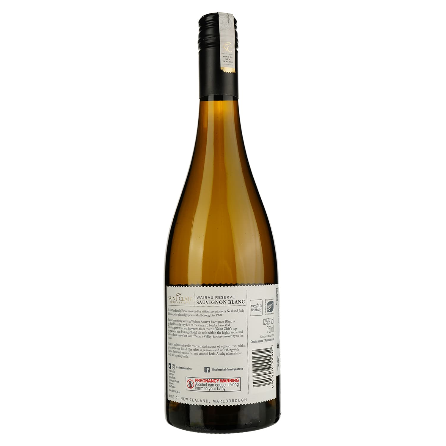 Вино Saint Clair Sauvignon Blanc Wairau Reserve Saint Clair, біле, сухе, 0,75 л