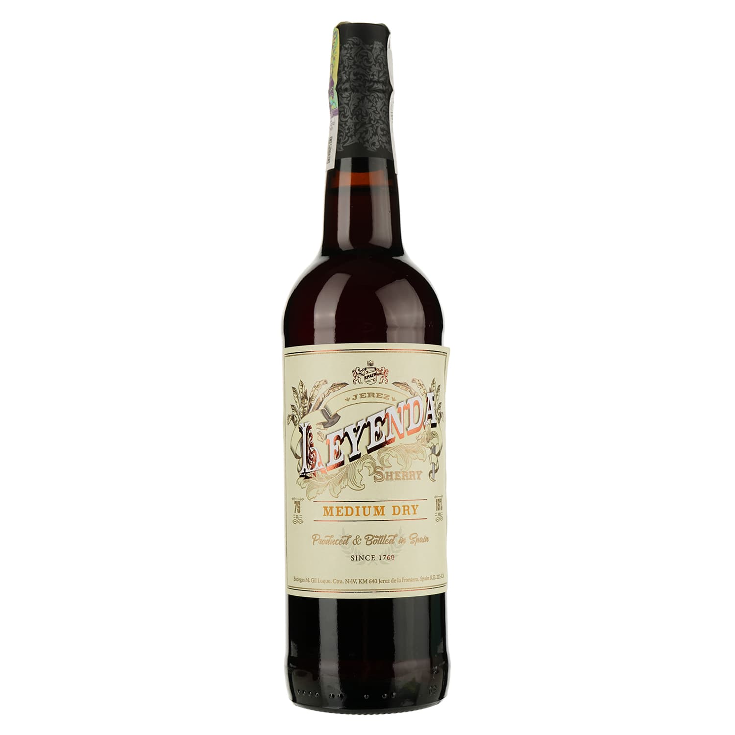 Вино Valdespino Leyenda Jerez Medium Dry, біле, напівсухе, 15%, 0,75 л