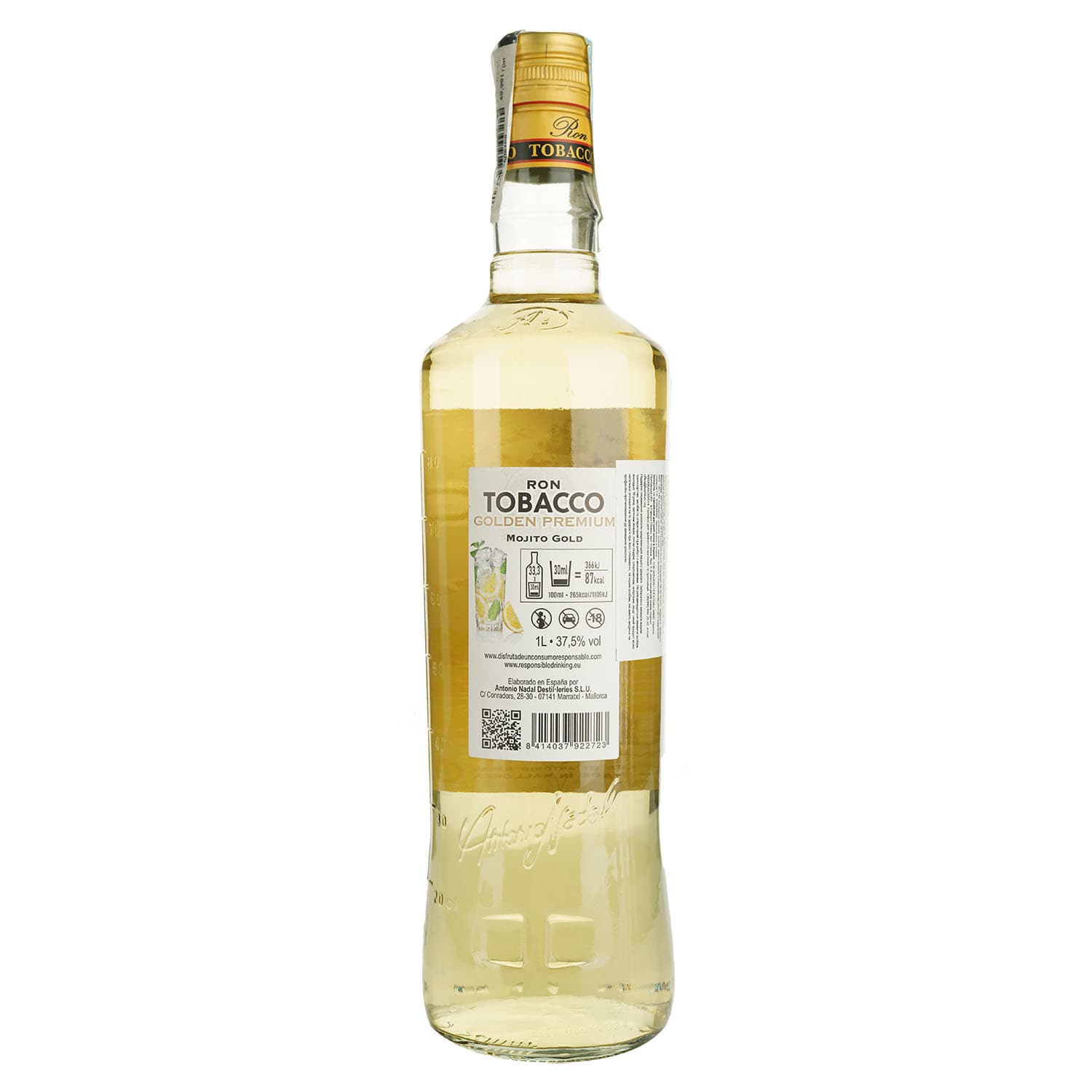 Ром Tobacco Gold 37.5% 1 л