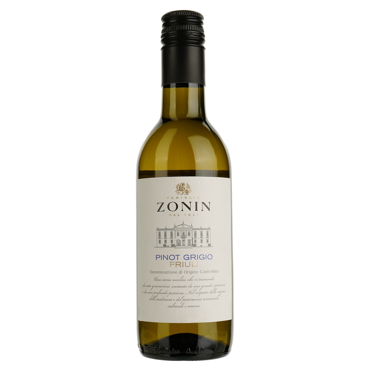 Вино Zonin Pinot Grigio Delle Venezie 20 Ventiterre, біле, сухе, 0,25 л