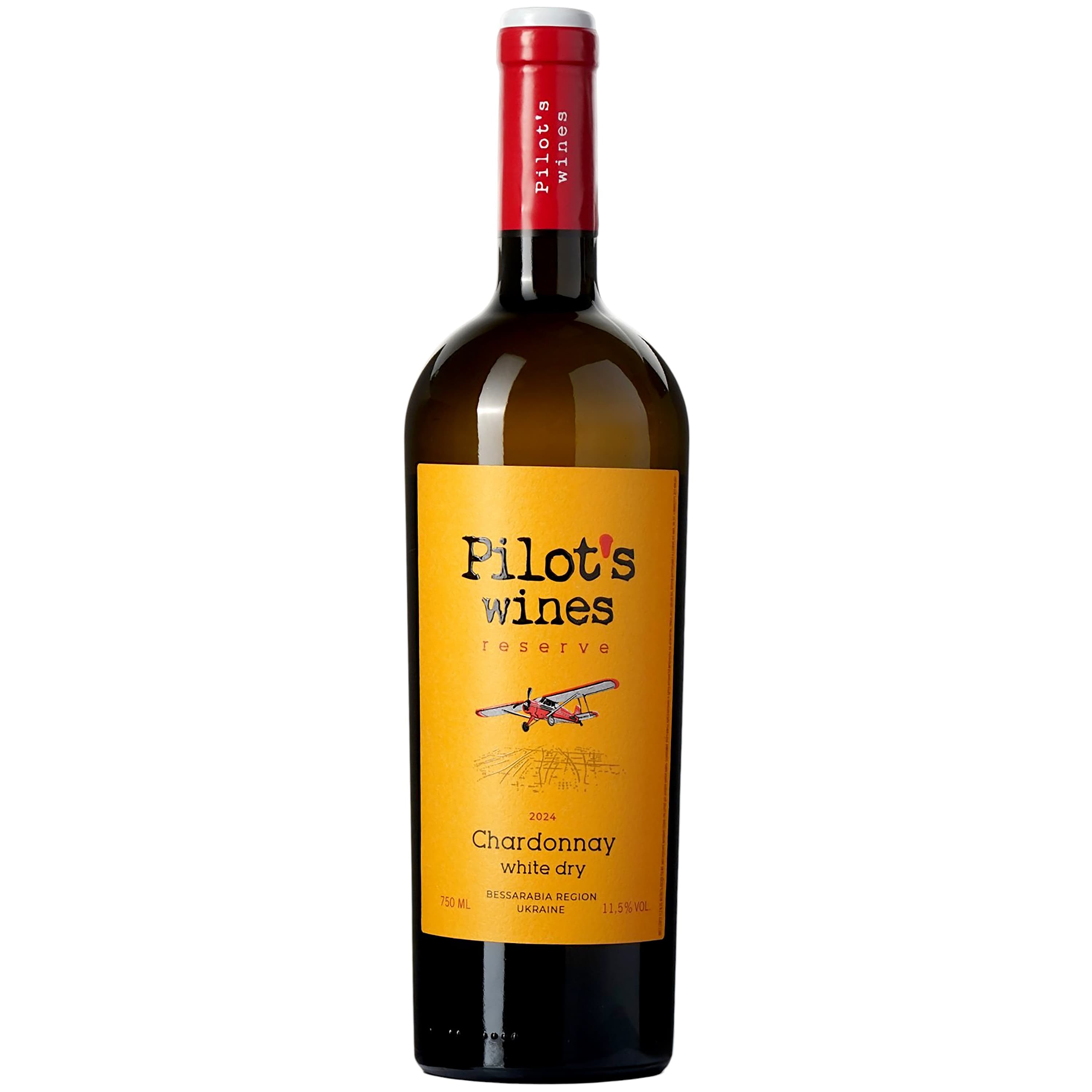 Вино Pilot’s Wines Шардоне Reserve біле сухе 0.75 л