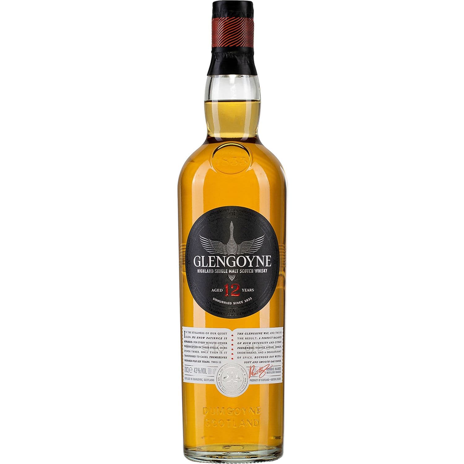 Віскі Glengoyne 12 yo Highland Single Malt Scotch Whisky 43% 0.7 л